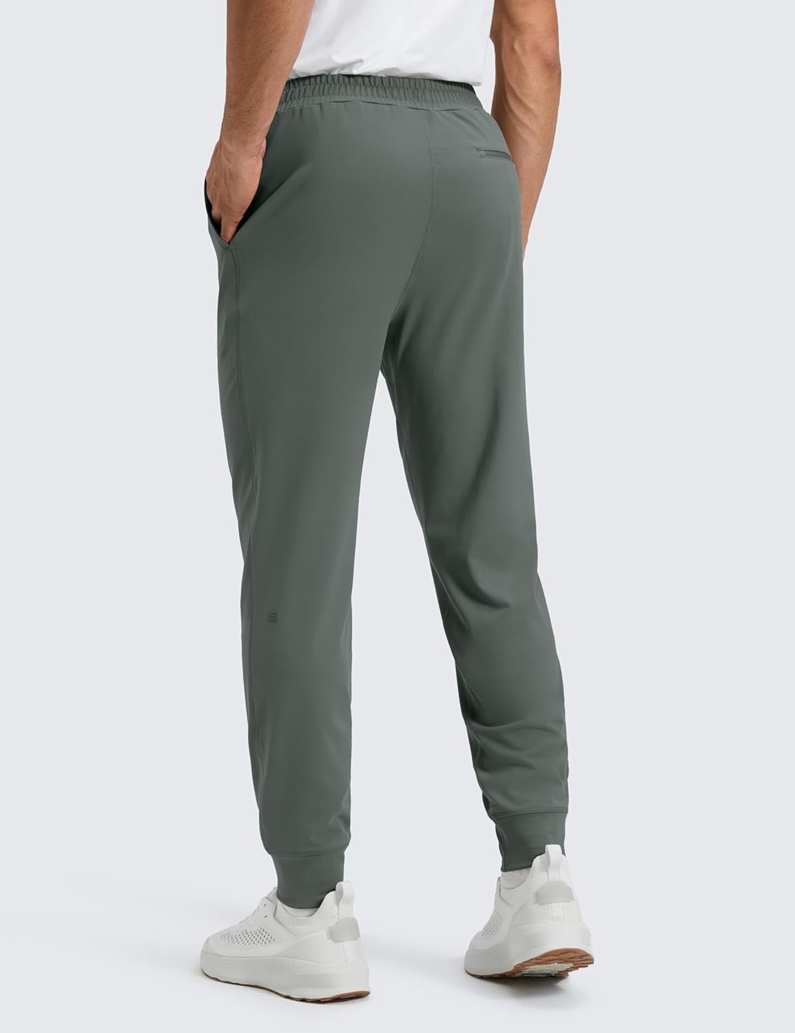 image:imageCRZ YOGA Performance Joggers for Men 29 Breathable SweatWicking Workout Athletic Casual Pants with PocketsGrey Sage