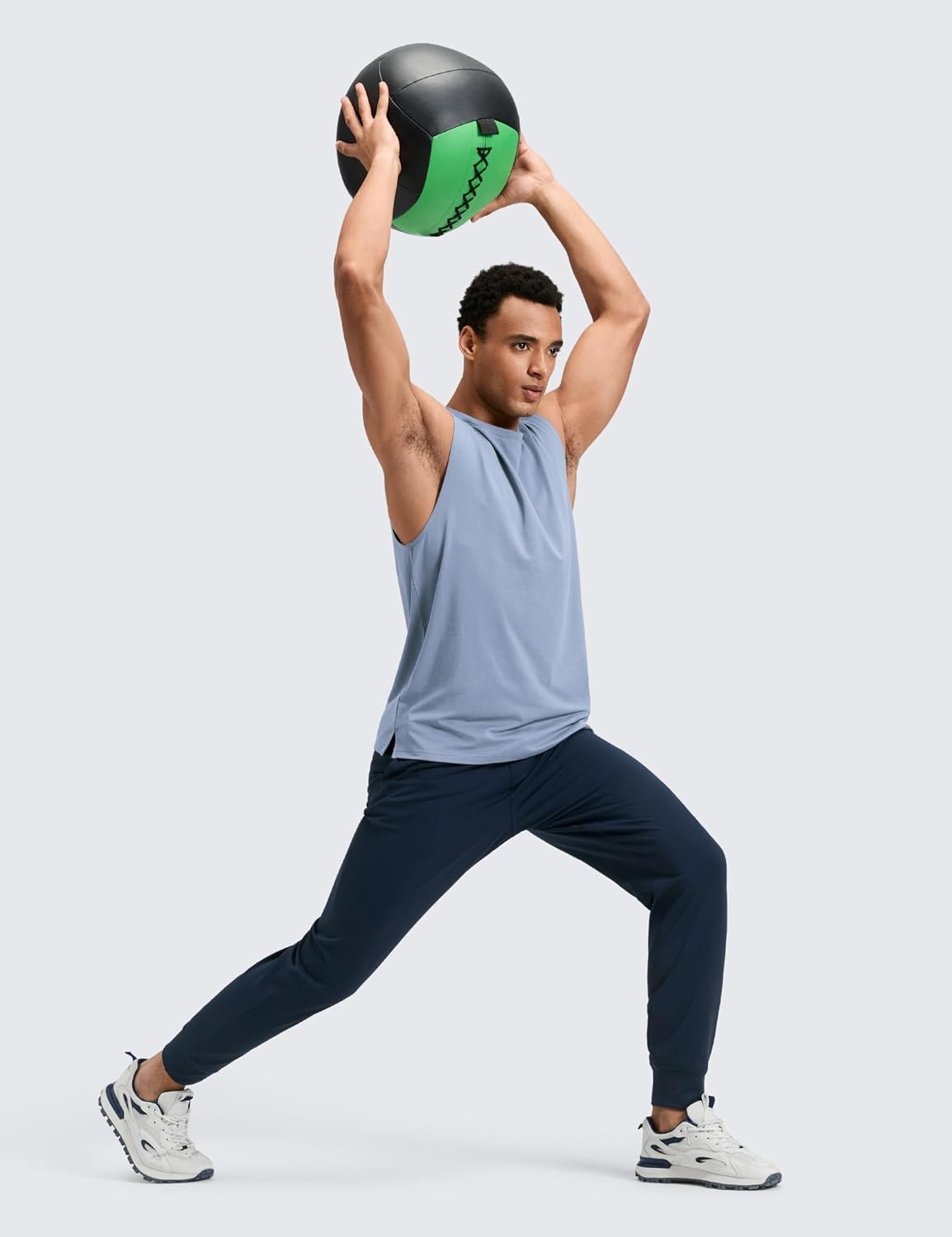 image:imageCRZ YOGA Performance Joggers for Men 29 Breathable SweatWicking Workout Athletic Casual Pants with PocketsInk Blue