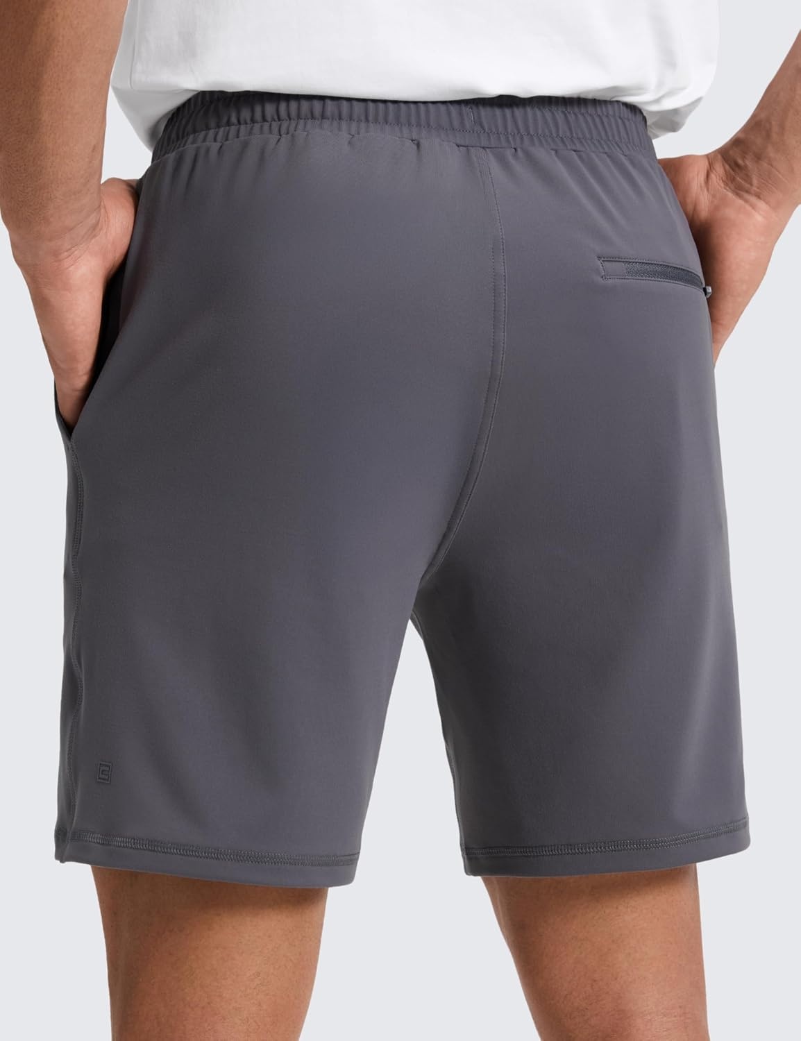 image:imageCRZ YOGA Performance Shorts for Men 7 Knit Stretch Breathable SweatWicking Workout Athletic Gym Casual with PocketsDark Carbon