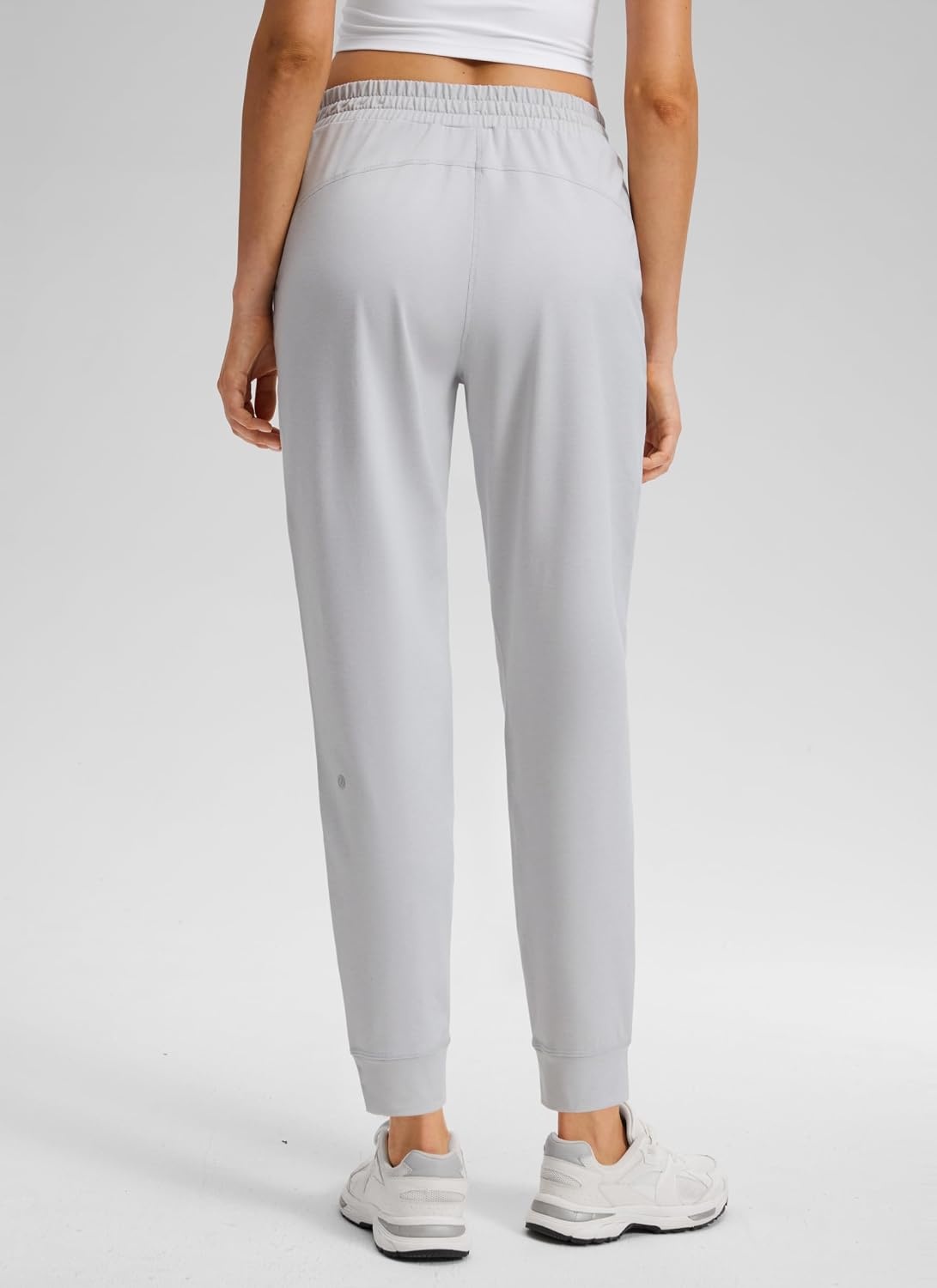 image:imageCRZ YOGA Performance Workout Joggers for Women 275 Tapered Running Casual Athletic Pants with PocketsLight Grey Heather