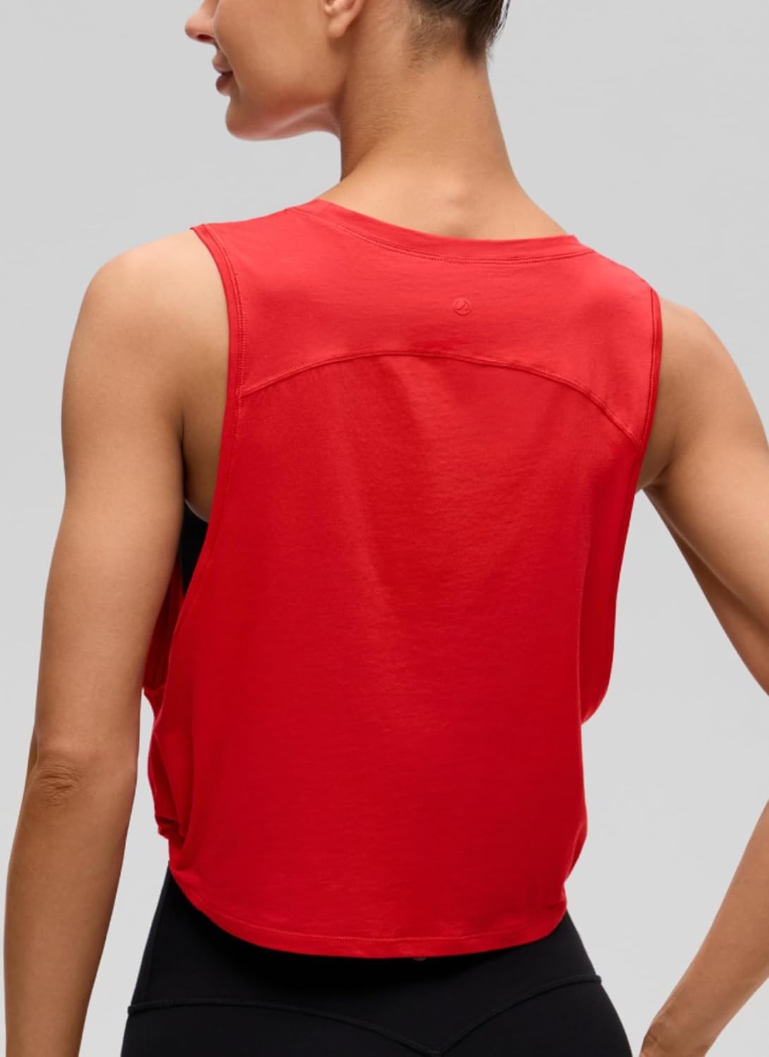 image:imageCRZ YOGA Pima Cotton Large Armhole Tank Tops for Women Workout Sport Athletic Yoga Running Gym Loose Crop Sleeveless ShirtsDeep Red