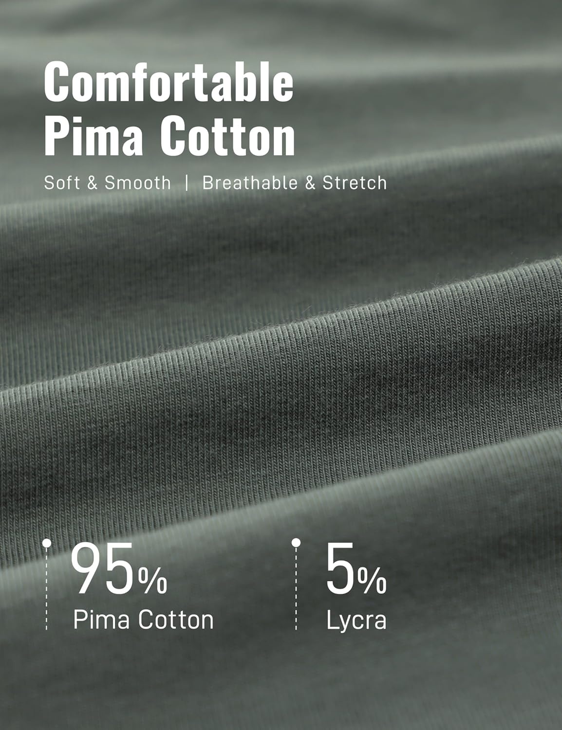 image:imageCRZ YOGA Pima Cotton Long Sleee Shirts for Men Casual Crewneck TShirts Breathable Workout Daily Basic Tee TopsGrey Sage