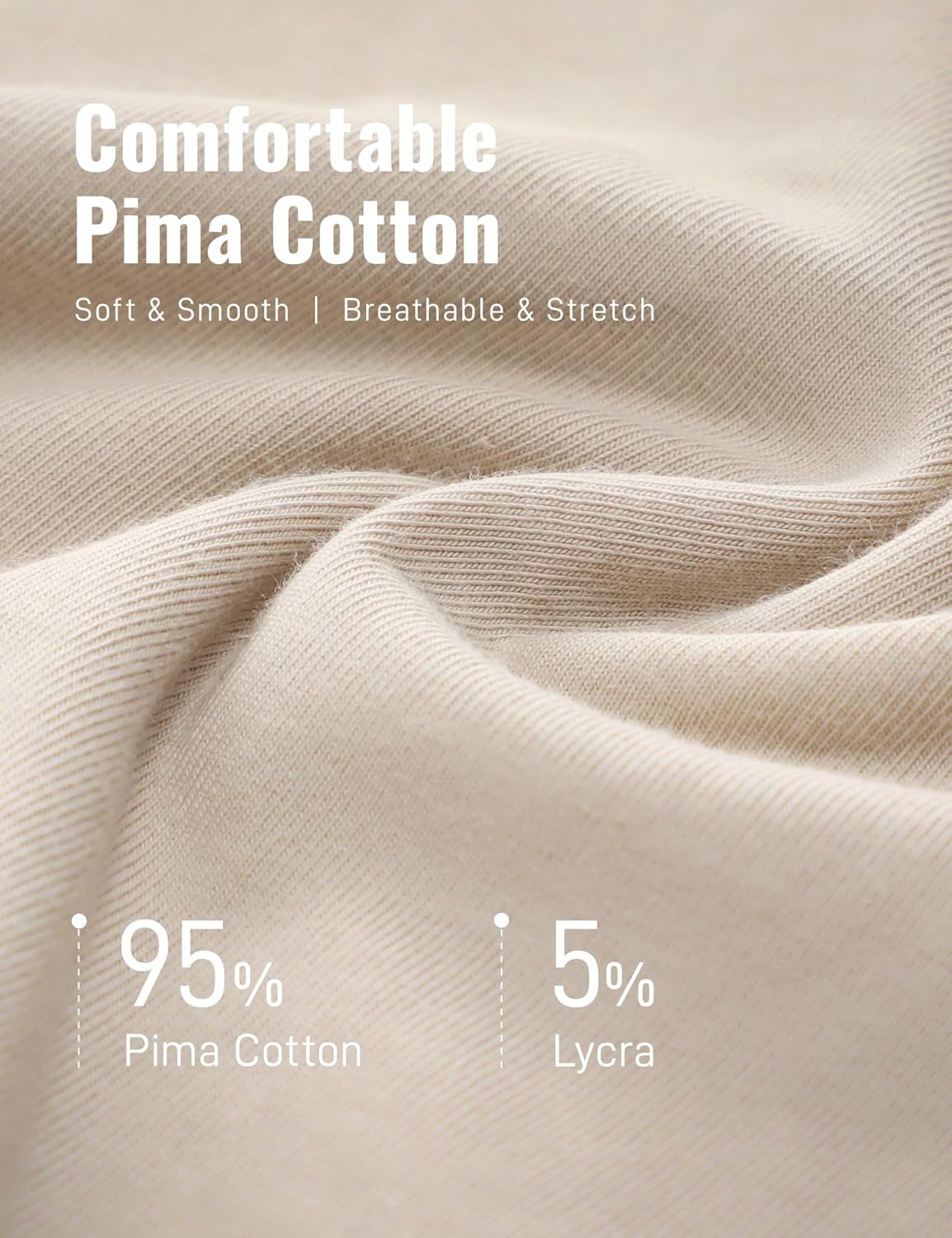 image:imageCRZ YOGA Pima Cotton Long Sleee Shirts for Men Casual Crewneck TShirts Breathable Workout Daily Basic Tee TopsMojave Tan