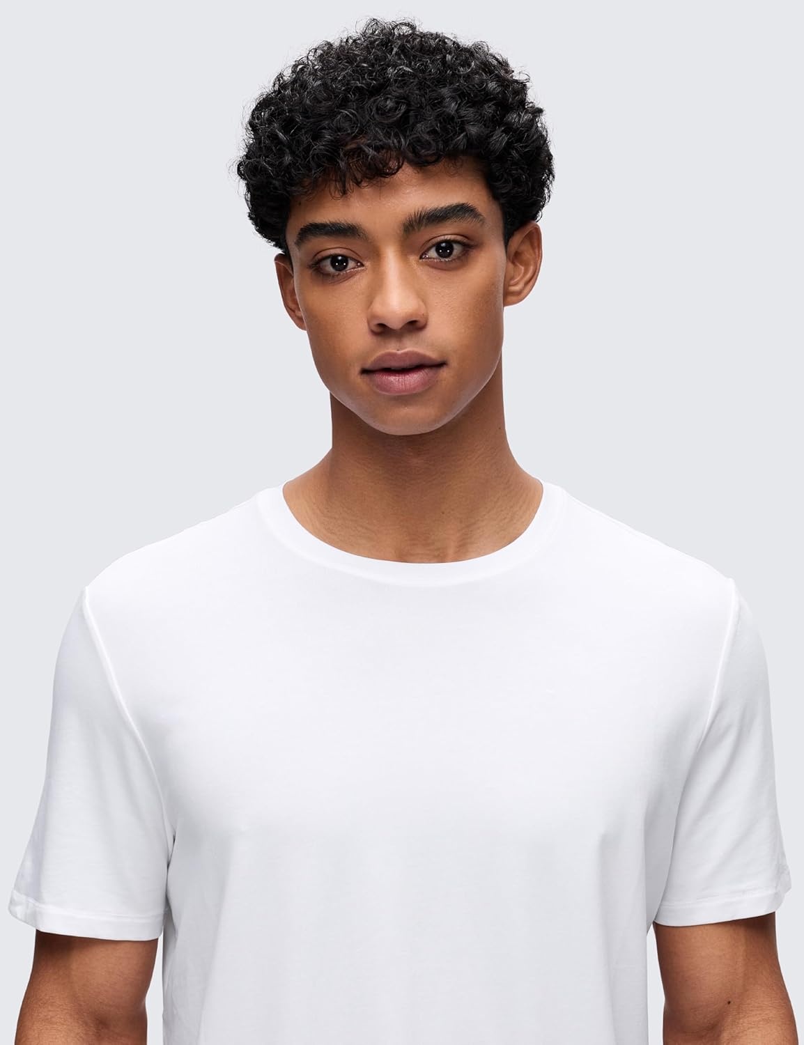 image:imageCRZ YOGA Pima Cotton Shirts for Men Short Sleeve Casual Crewneck TShirts Breathable Workout Daily Tee TopsWhite