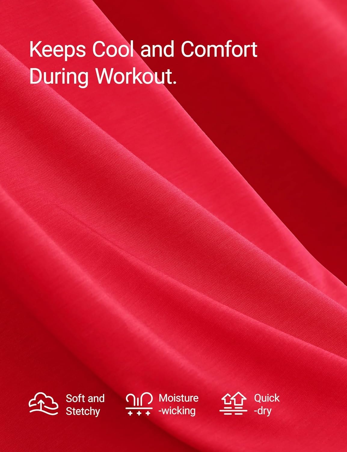 image:imageCRZ YOGA Quick Dry Racerback Tank Tops for Women Hip Length Workout Athletic Running Gym Sleeveless Shirts CrewneckAurora Red