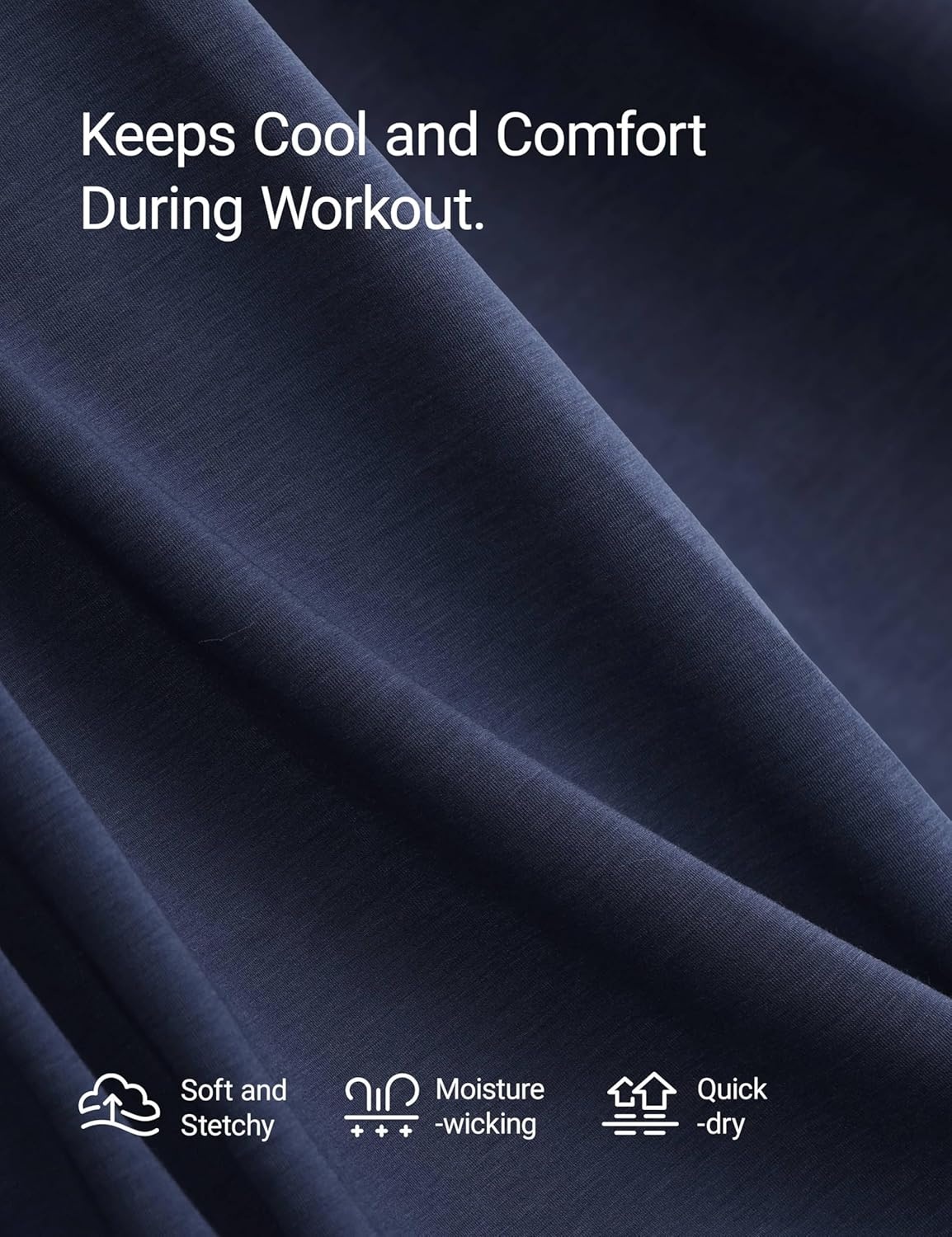 image:imageCRZ YOGA Quick Dry Workout Tops for Women Hip Length Athletic Running Gym Yoga Short Sleeve Shirts Crewneck Basic TeesClub Blue