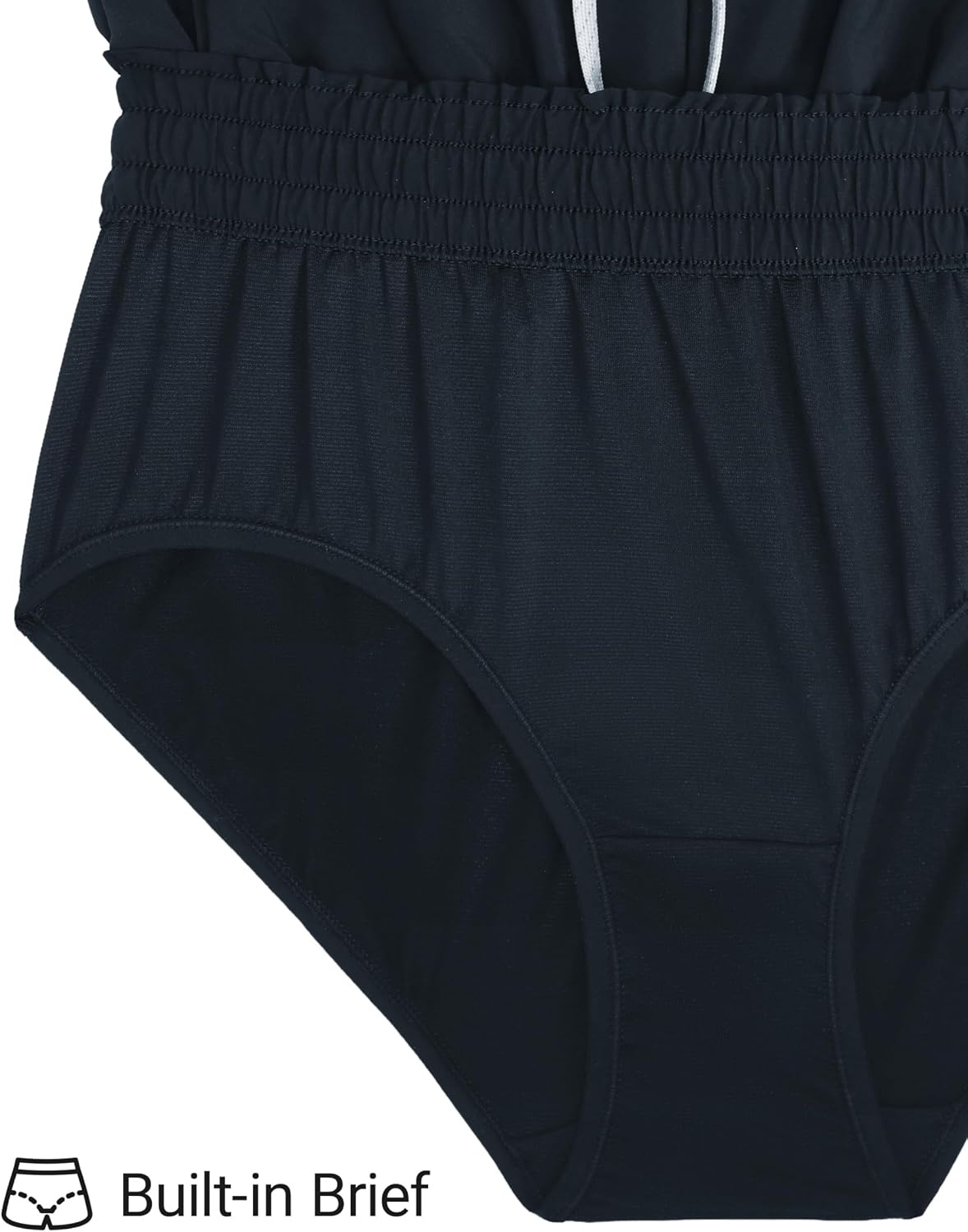 image:imageCRZ YOGA Relaxed Fit Dolphin Board Shorts for Women 35 High Waisted Swim Beach Bathing Trunks Bottoms with LinerTrue Navy