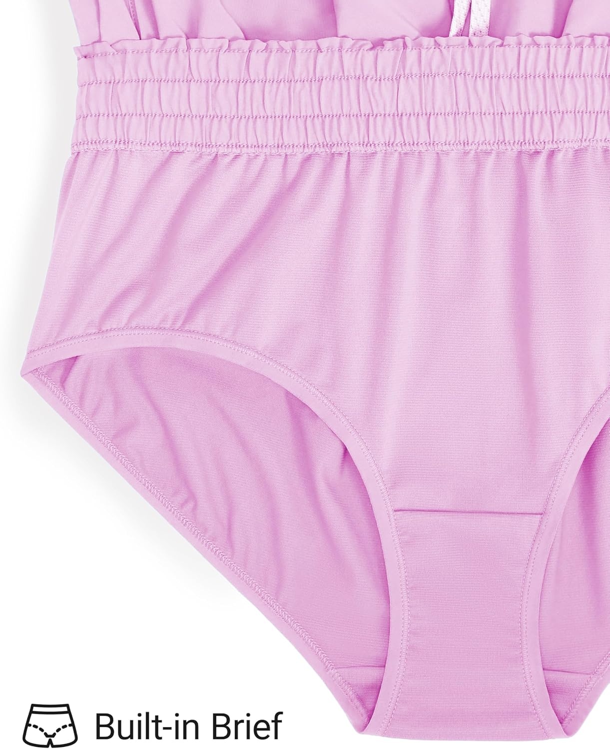 image:imageCRZ YOGA Relaxed Fit Dolphin Board Shorts for Women 35 High Waisted Swim Beach Bathing Trunks Bottoms with LinerVita Pink