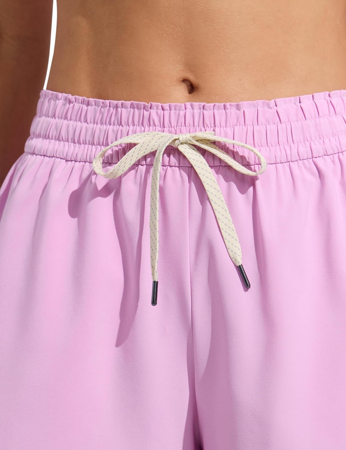 image:imageCRZ YOGA Relaxed Fit Dolphin Board Shorts for Women 35 High Waisted Swim Beach Bathing Trunks Bottoms with LinerVita Pink