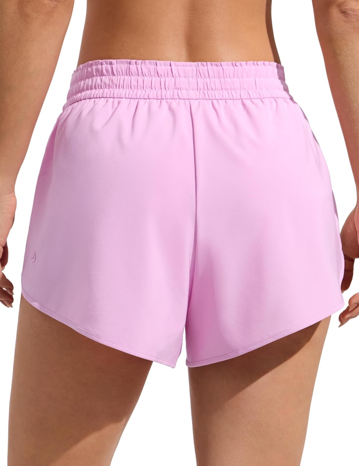 image:imageCRZ YOGA Relaxed Fit Dolphin Board Shorts for Women 35 High Waisted Swim Beach Bathing Trunks Bottoms with LinerVita Pink