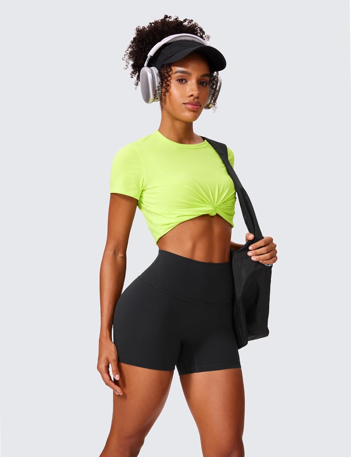 image:imageCRZ YOGA Secretsculpt Butterlift Biker Shorts 4 No Front Seam High Waisted Womens Workout Gym Booty Scrunch ButtBlack
