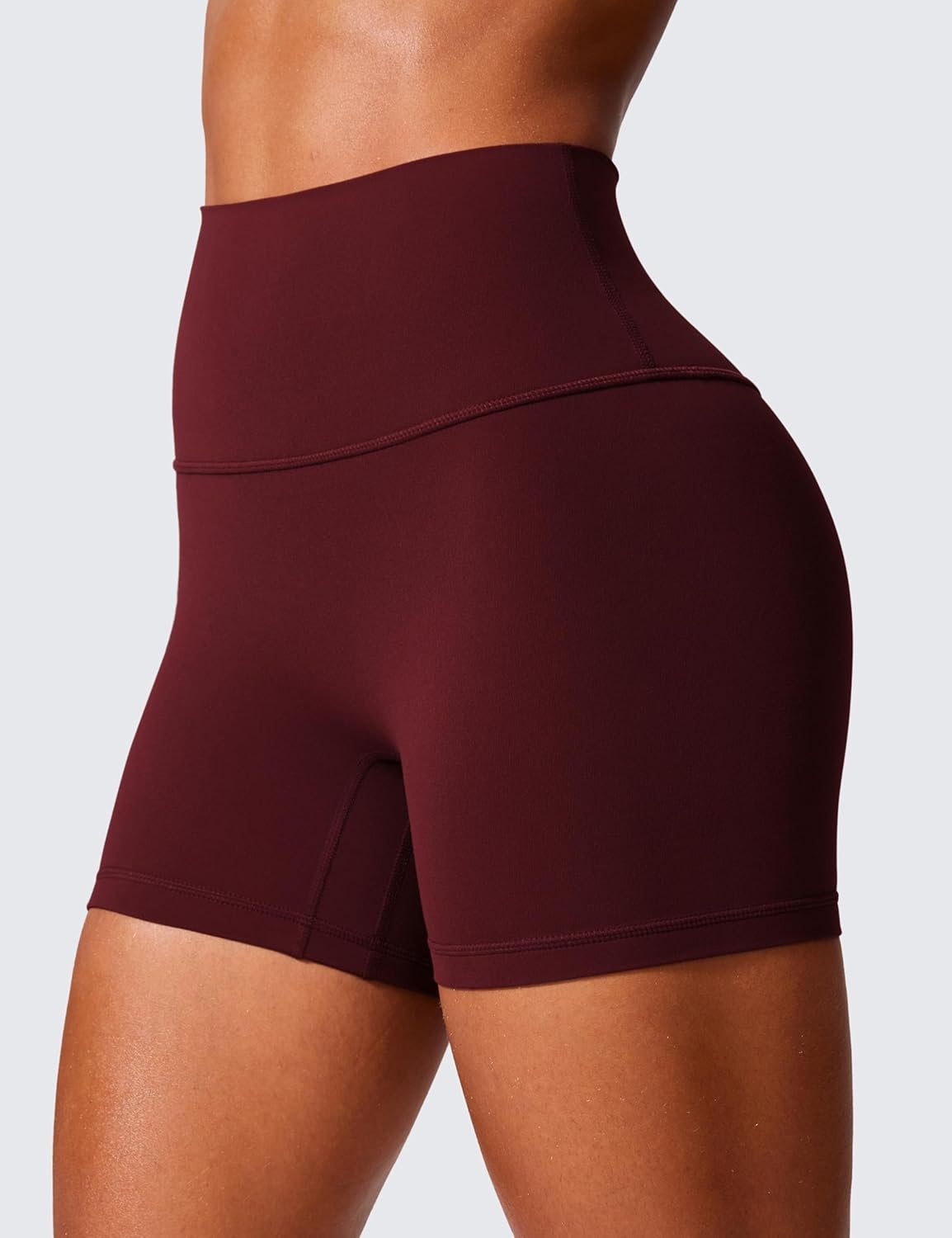 image:imageCRZ YOGA Secretsculpt Butterlift Biker Shorts 4 No Front Seam High Waisted Womens Workout Gym Booty Scrunch ButtRed Merlot