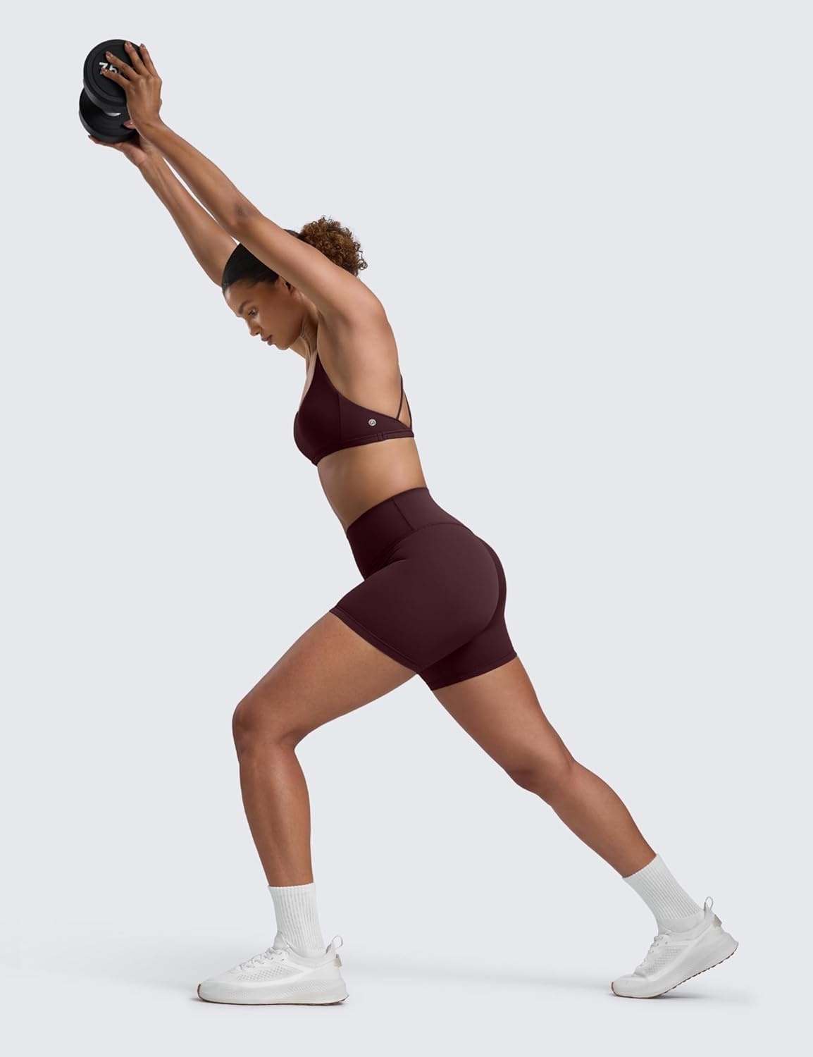 image:imageCRZ YOGA Secretsculpt Butterlift Biker Shorts 4 No Front Seam High Waisted Womens Workout Gym Booty Scrunch ButtRipe Plum