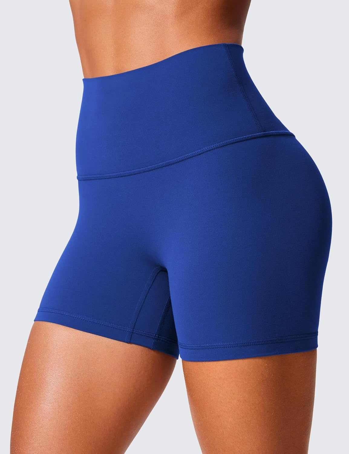 image:imageCRZ YOGA Secretsculpt Butterlift Biker Shorts 4 No Front Seam High Waisted Womens Workout Gym Booty Scrunch ButtWaves Blue