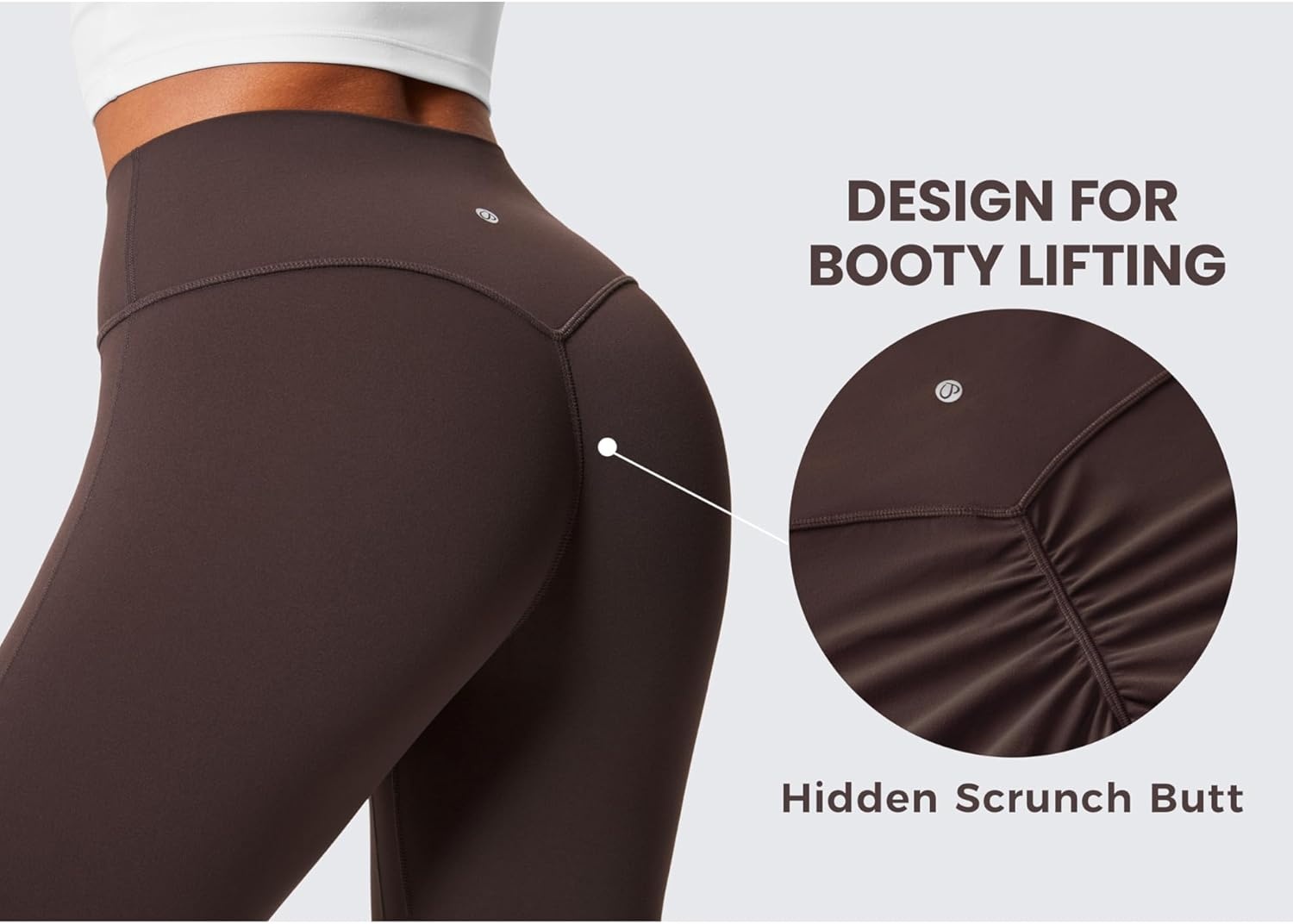 image:imageCRZ YOGA Secretsculpt Butterlift Flare Leggings 31 No Front Seam High Waist Bootcut Yoga Pants Booty Scrunch ButtHot Fudge Brown