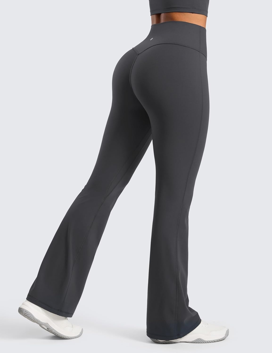 image:imageCRZ YOGA Secretsculpt Butterlift Flare Leggings 31 No Front Seam High Waist Bootcut Yoga Pants Booty Scrunch ButtMysterious Grey