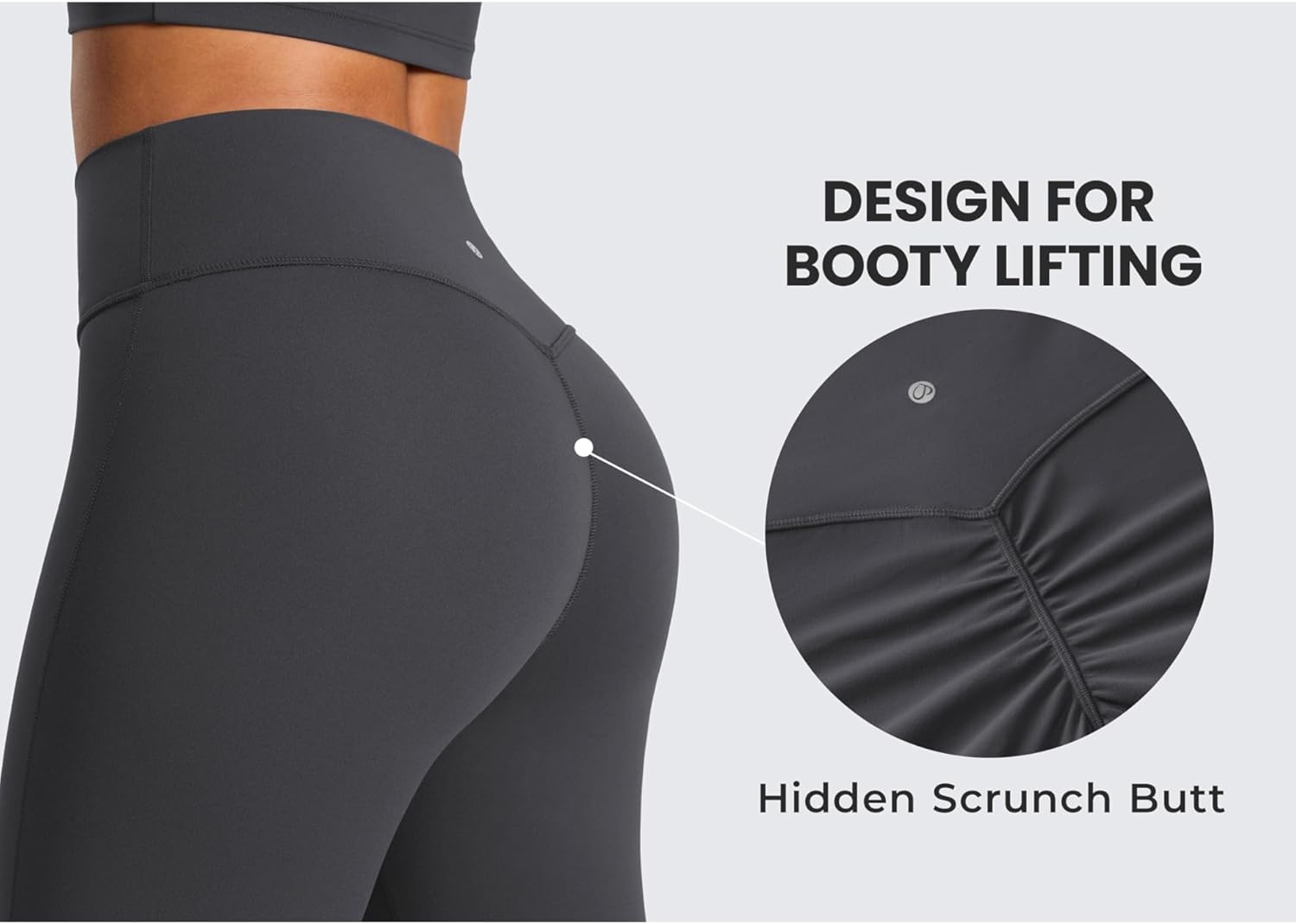 image:imageCRZ YOGA Secretsculpt Butterlift Flare Leggings 31 No Front Seam High Waist Bootcut Yoga Pants Booty Scrunch ButtMysterious Grey