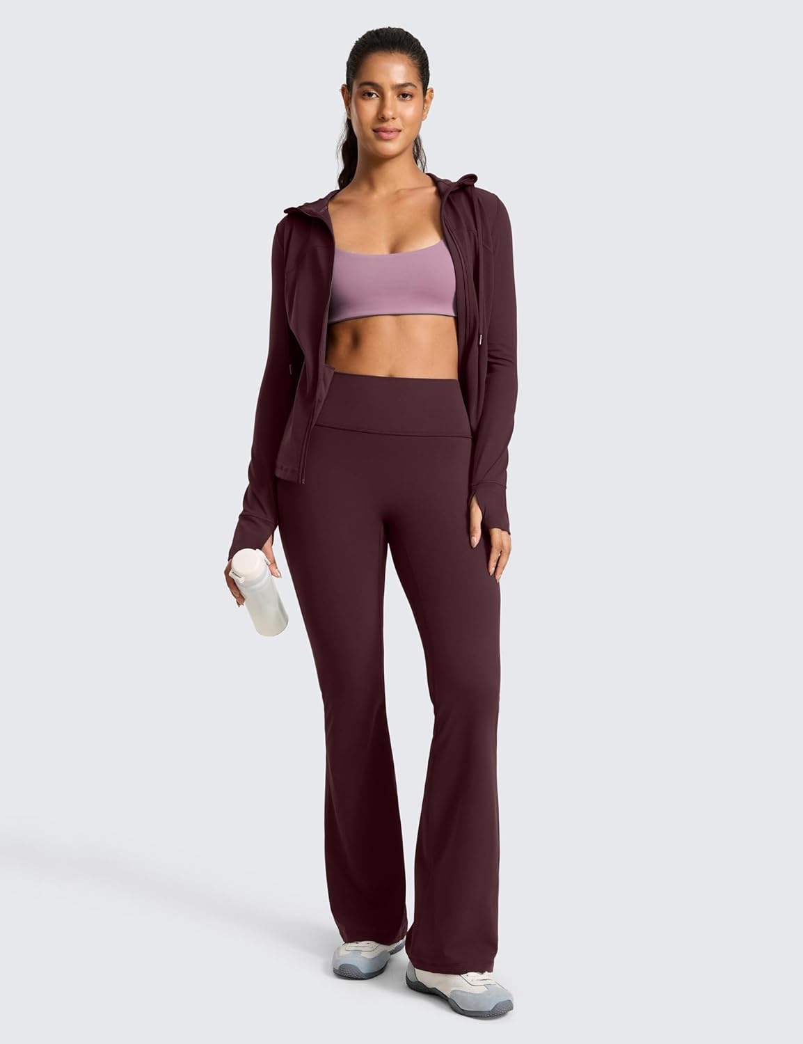 image:imageCRZ YOGA Secretsculpt Butterlift Flare Leggings 31 No Front Seam High Waist Bootcut Yoga Pants Booty Scrunch ButtRipe Plum