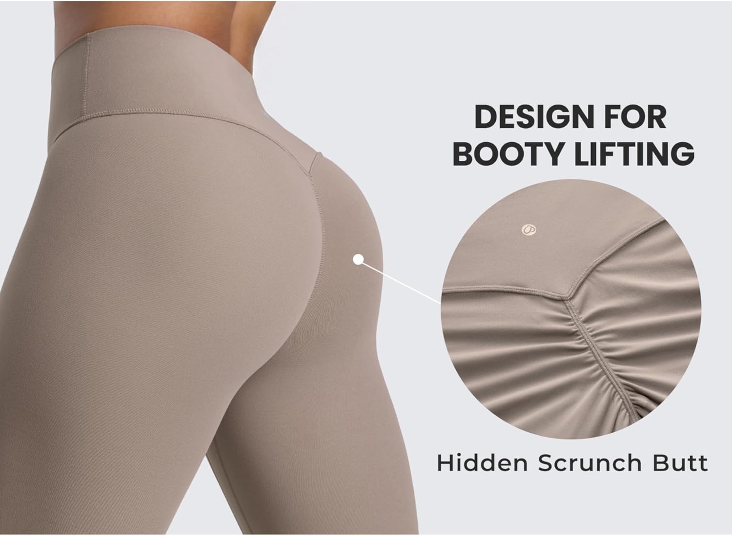image:imageCRZ YOGA Secretsculpt Butterlift Workout Leggings 25 No Front Seam High Waisted Womens Yoga Pants Booty Scrunch ButtCreamy Latte