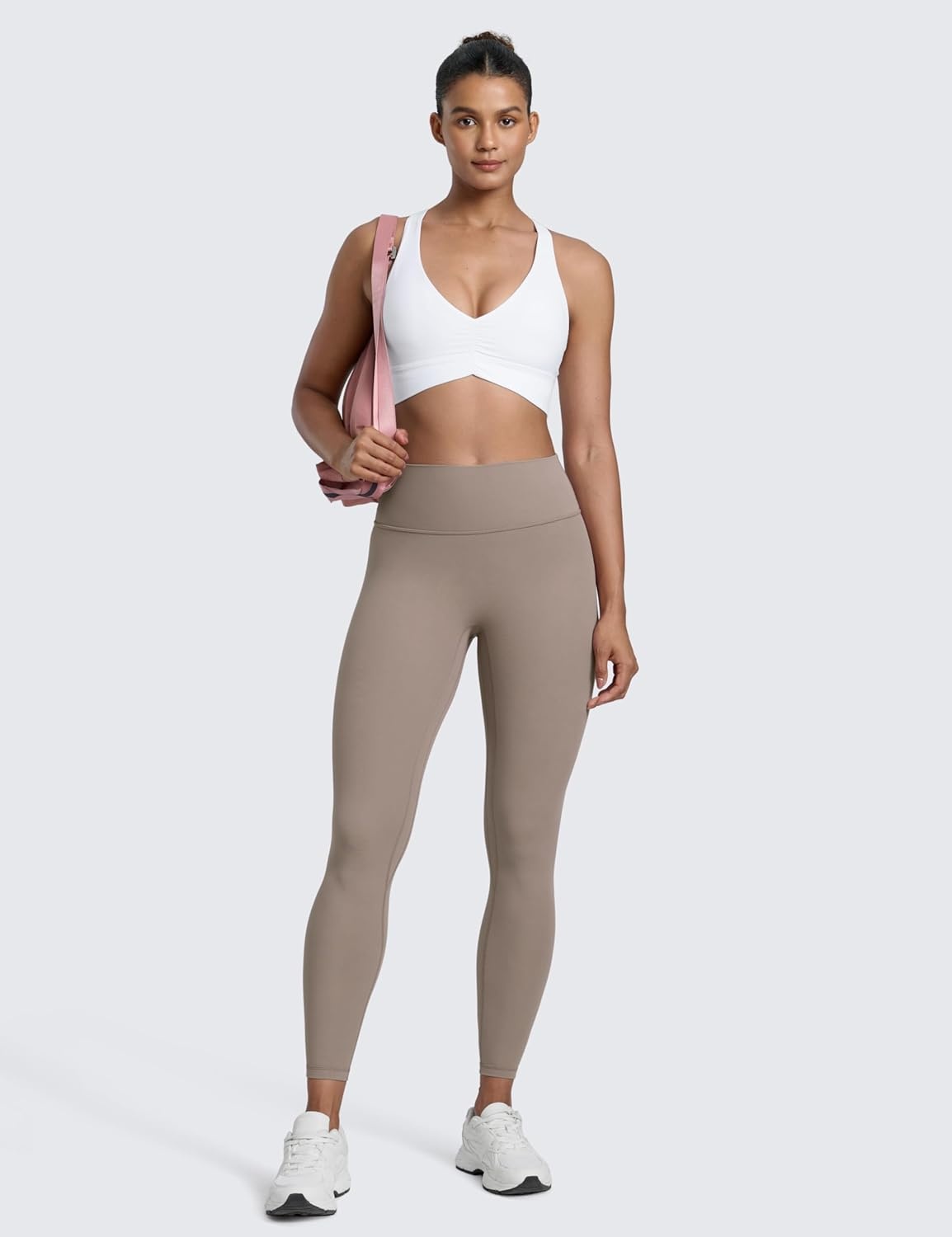 image:imageCRZ YOGA Secretsculpt Butterlift Workout Leggings 25 No Front Seam High Waisted Womens Yoga Pants Booty Scrunch ButtCreamy Latte