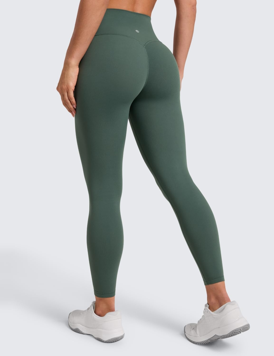 image:imageCRZ YOGA Secretsculpt Butterlift Workout Leggings 25 No Front Seam High Waisted Womens Yoga Pants Booty Scrunch ButtDark Forest Green