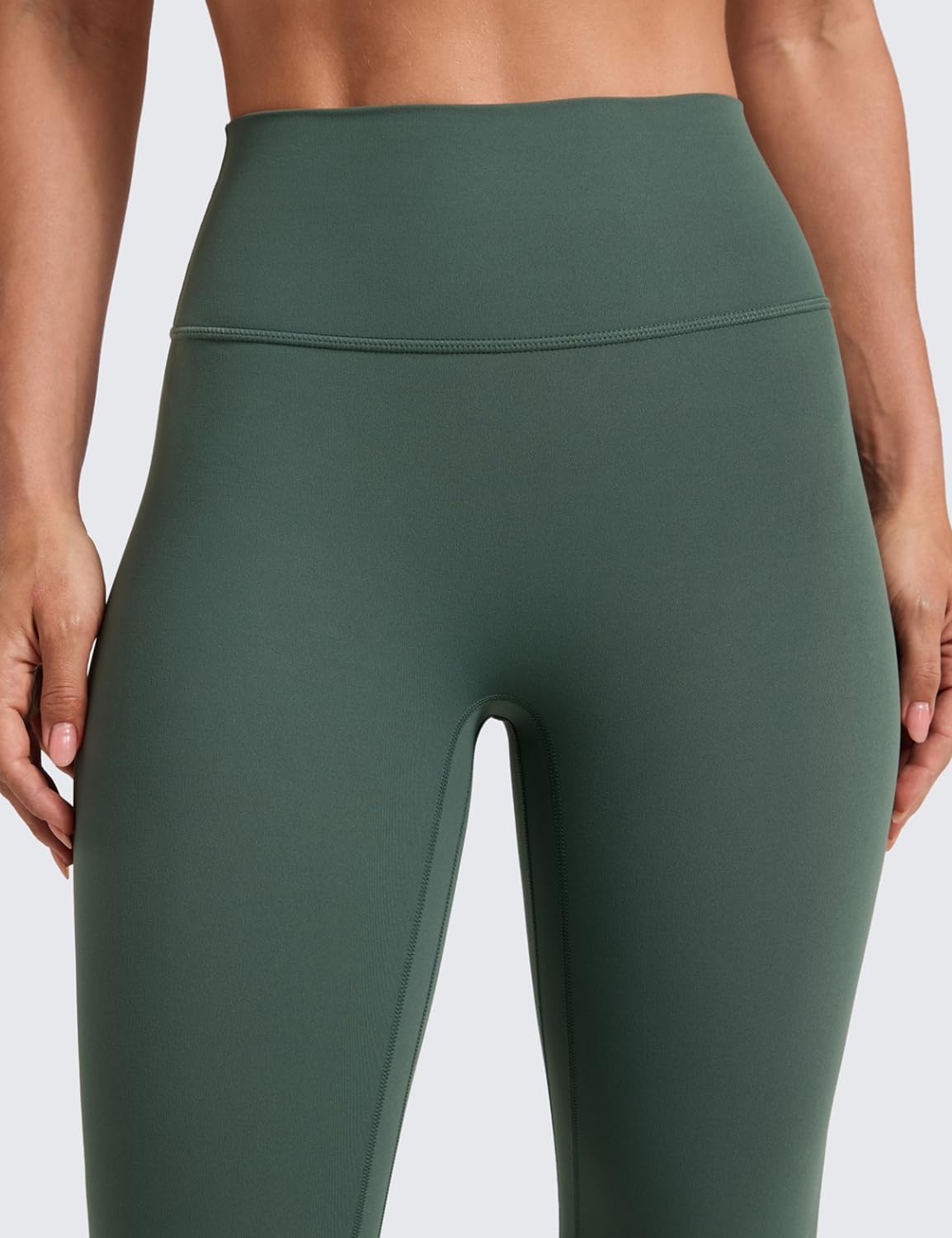 image:imageCRZ YOGA Secretsculpt Butterlift Workout Leggings 25 No Front Seam High Waisted Womens Yoga Pants Booty Scrunch ButtDark Forest Green