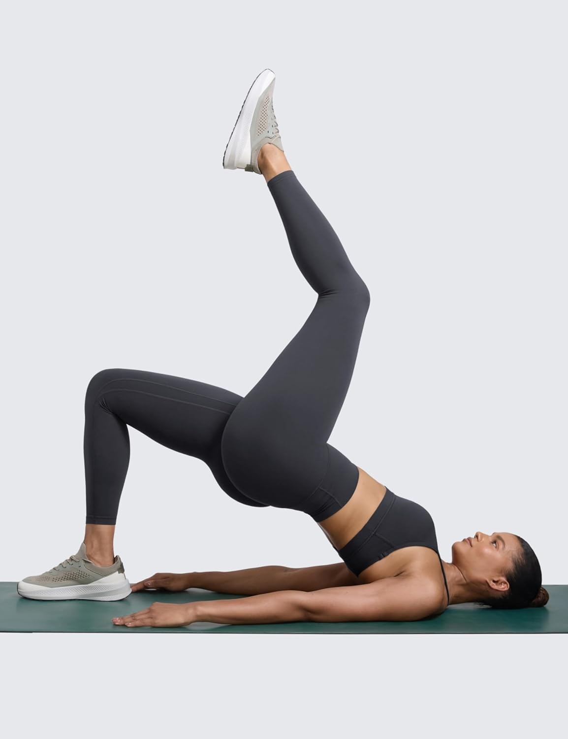 image:imageCRZ YOGA Secretsculpt Butterlift Workout Leggings 25 No Front Seam High Waisted Womens Yoga Pants Booty Scrunch ButtGraphite Grey