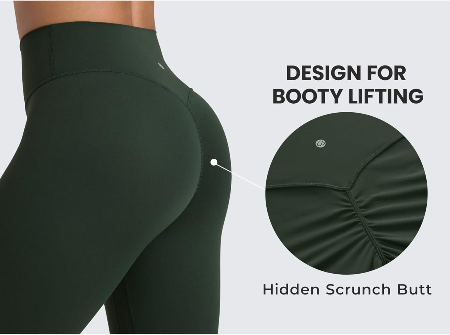 image:imageCRZ YOGA Secretsculpt Butterlift Workout Leggings 25 No Front Seam High Waisted Womens Yoga Pants Booty Scrunch ButtLegend Green