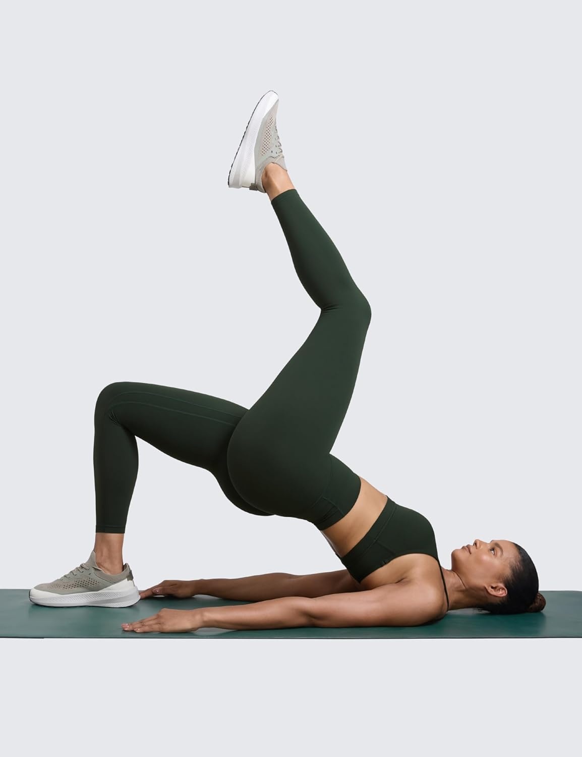 image:imageCRZ YOGA Secretsculpt Butterlift Workout Leggings 25 No Front Seam High Waisted Womens Yoga Pants Booty Scrunch ButtLegend Green