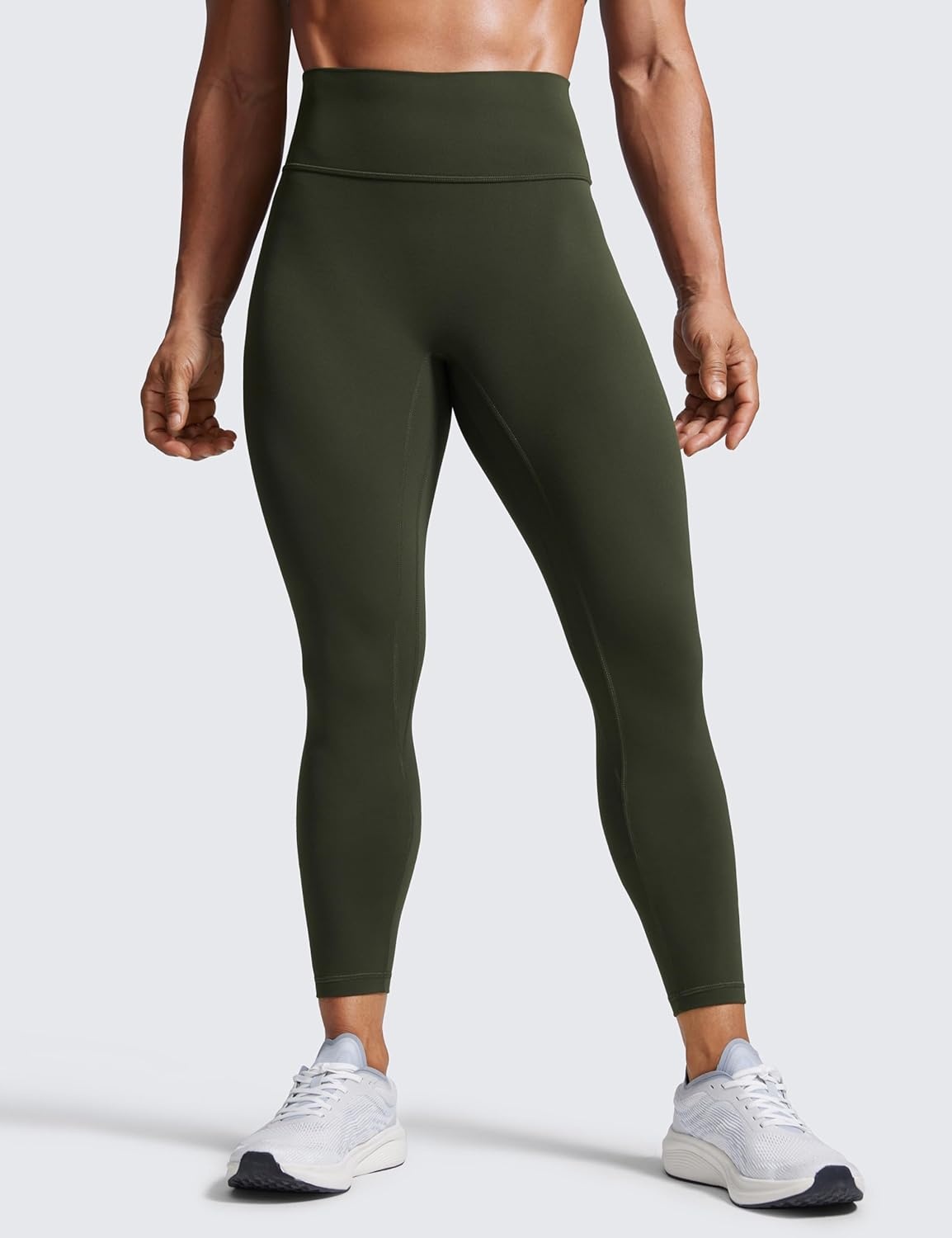 image:imageCRZ YOGA Secretsculpt Butterlift Workout Leggings 25 No Front Seam High Waisted Womens Yoga Pants Booty Scrunch ButtOlive Green