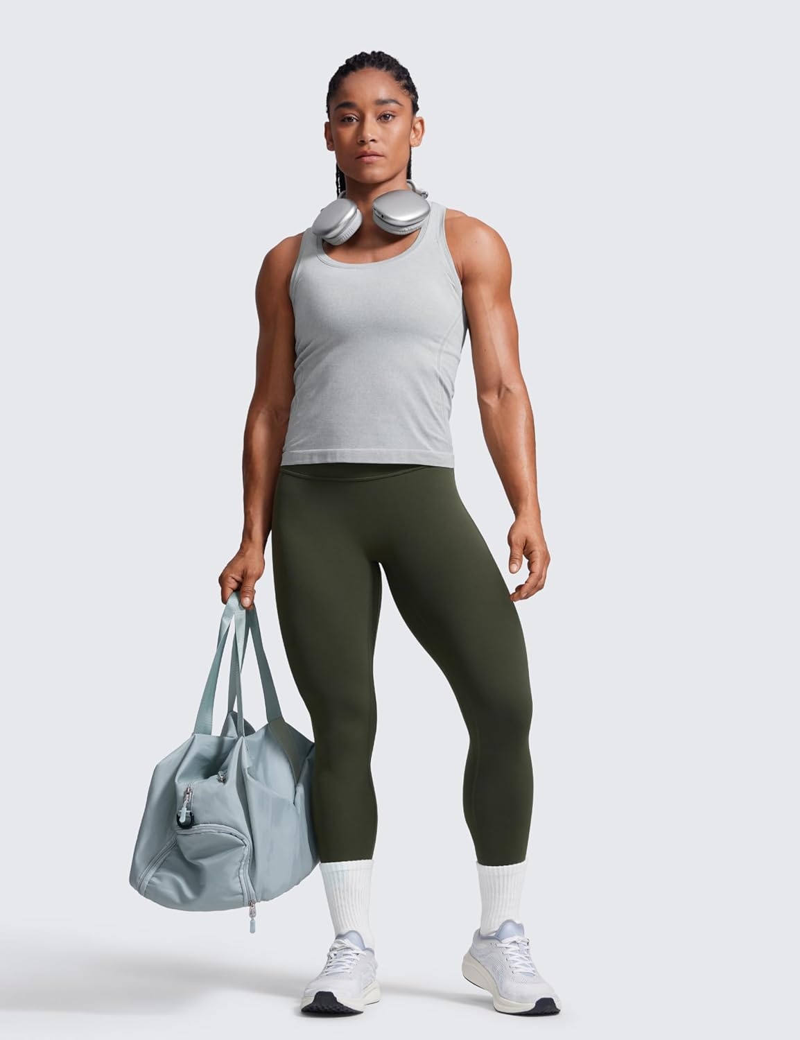 image:imageCRZ YOGA Secretsculpt Butterlift Workout Leggings 25 No Front Seam High Waisted Womens Yoga Pants Booty Scrunch ButtOlive Green