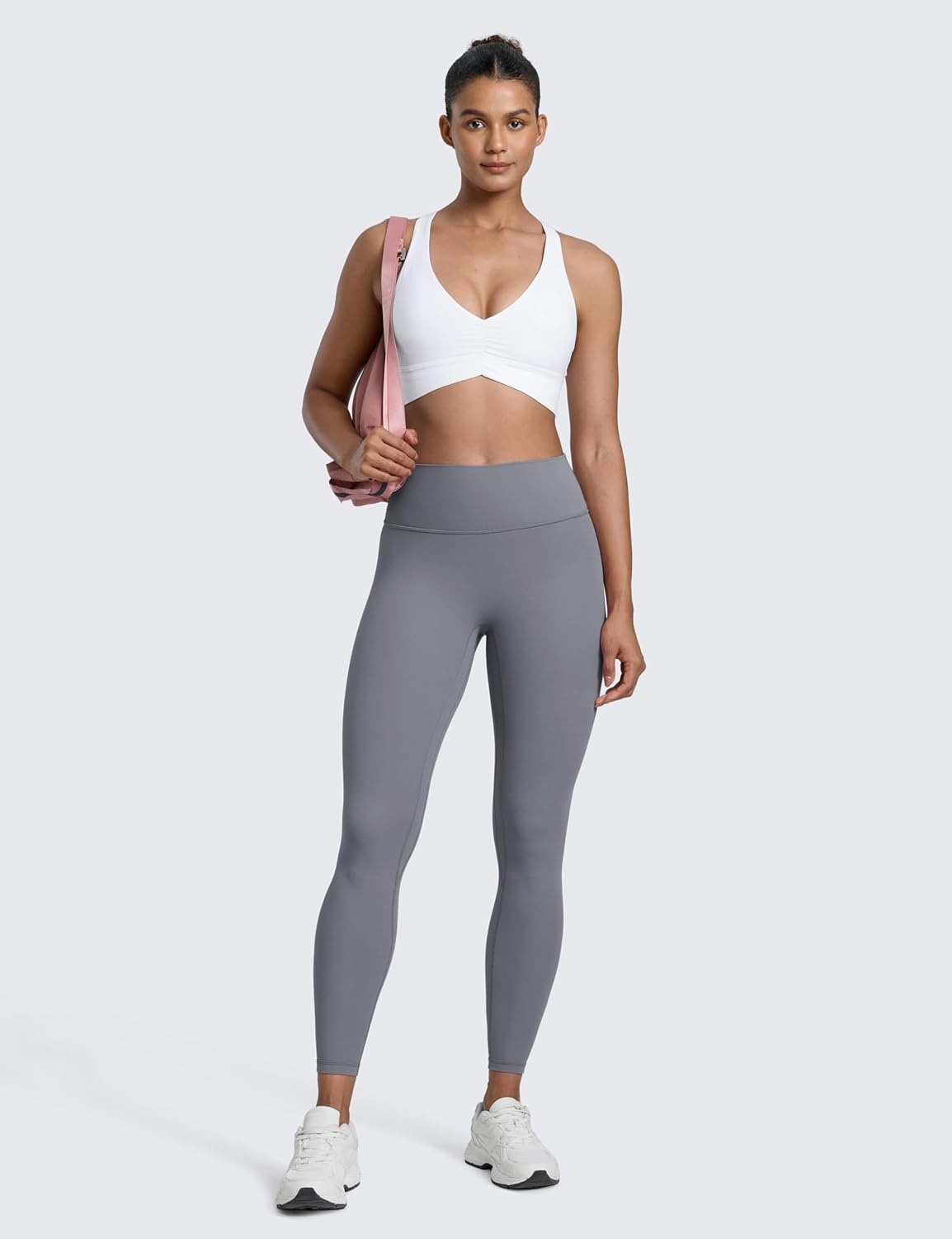 image:imageCRZ YOGA Secretsculpt Butterlift Workout Leggings 25 No Front Seam High Waisted Womens Yoga Pants Booty Scrunch ButtSolar Grey