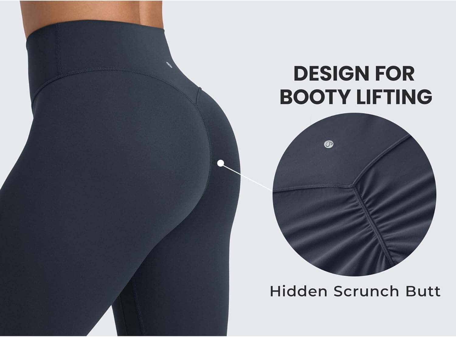 image:imageCRZ YOGA Secretsculpt Butterlift Workout Leggings 25 No Front Seam High Waisted Womens Yoga Pants Booty Scrunch ButtTrue Navy