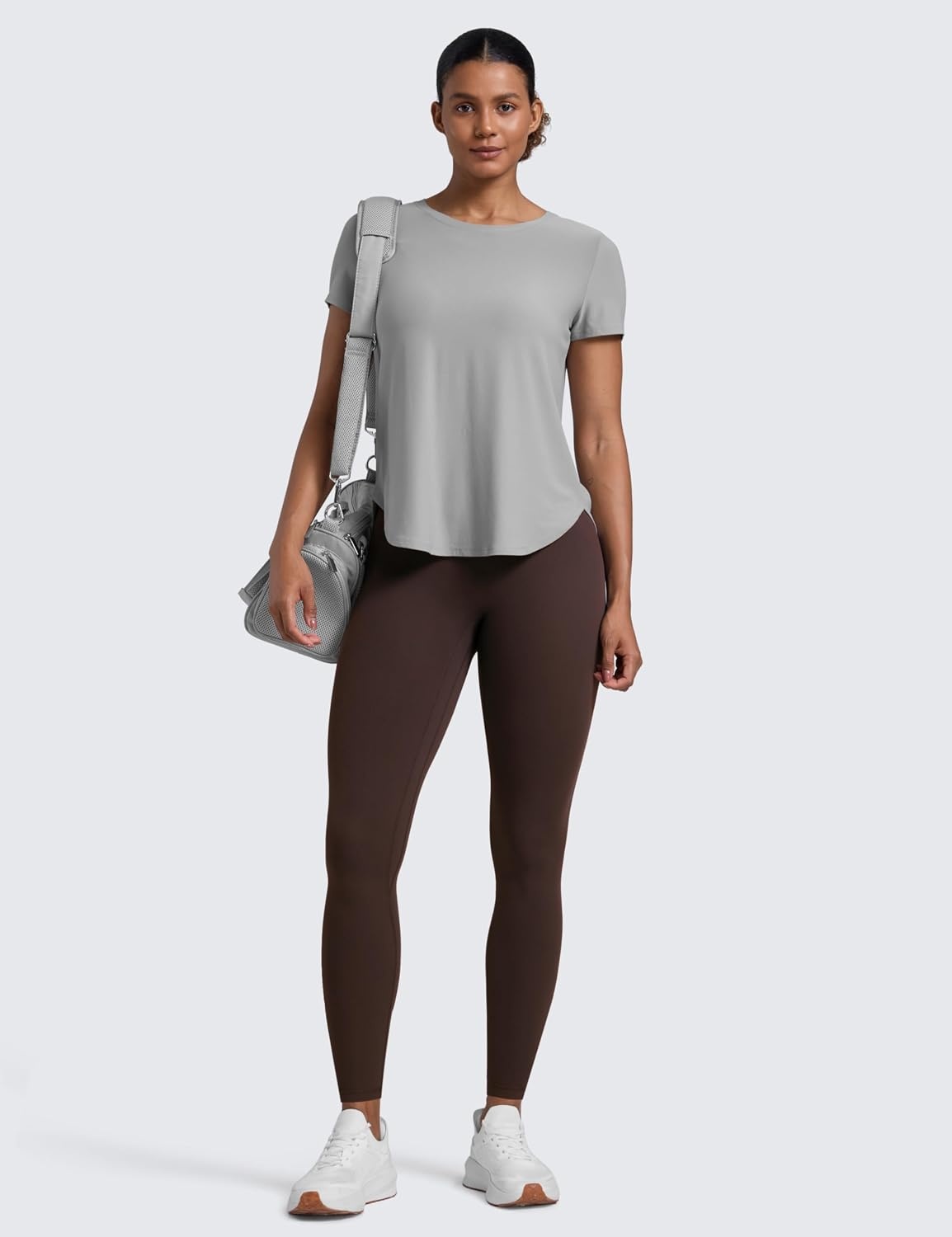 image:imageCRZ YOGA Secretsculpt Butterlift Workout Leggings 28 No Front Seam High Waisted Womens Yoga Pants Booty Scrunch ButtHot Fudge Brown