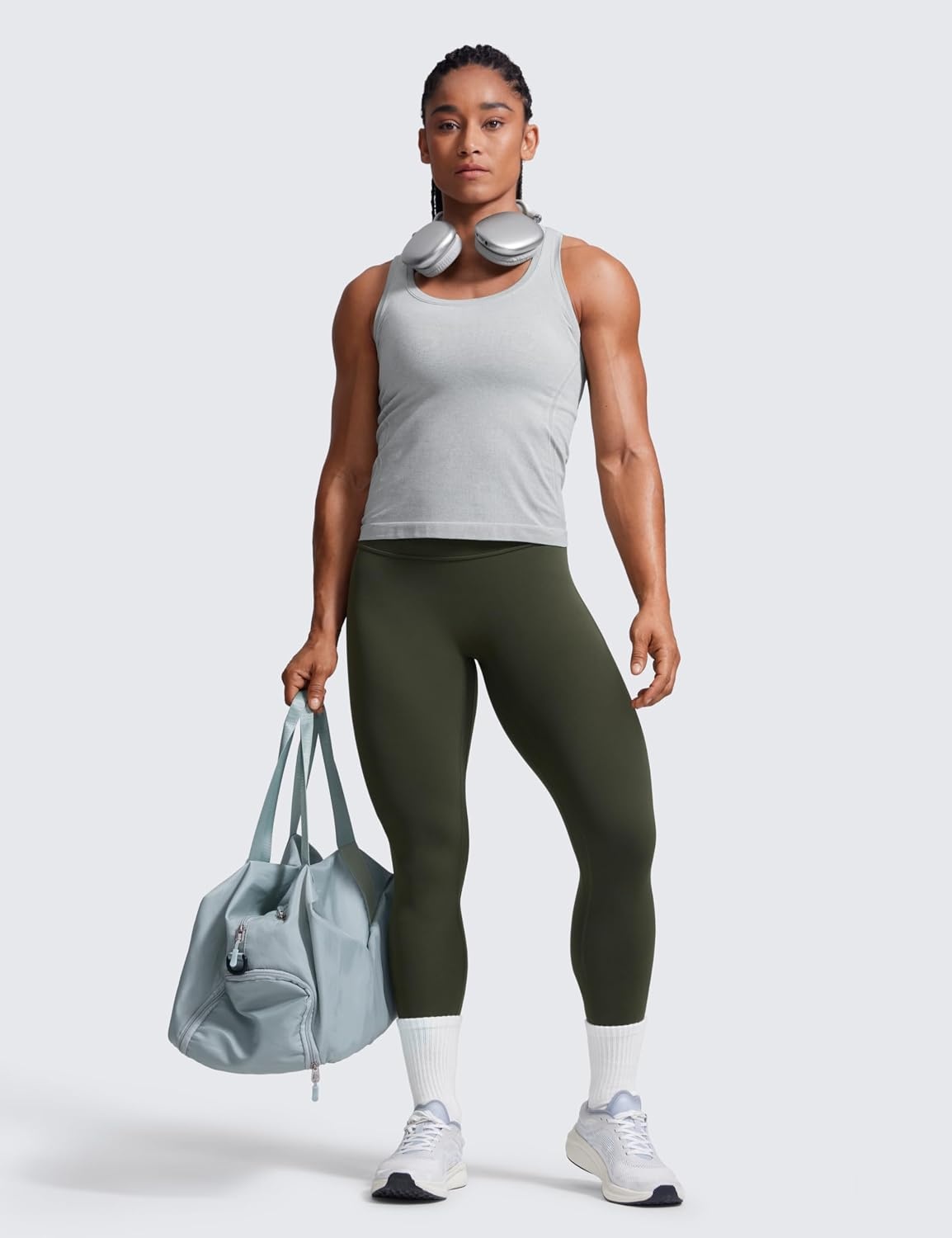 image:imageCRZ YOGA Secretsculpt Butterlift Workout Leggings 28 No Front Seam High Waisted Womens Yoga Pants Booty Scrunch ButtOlive Green