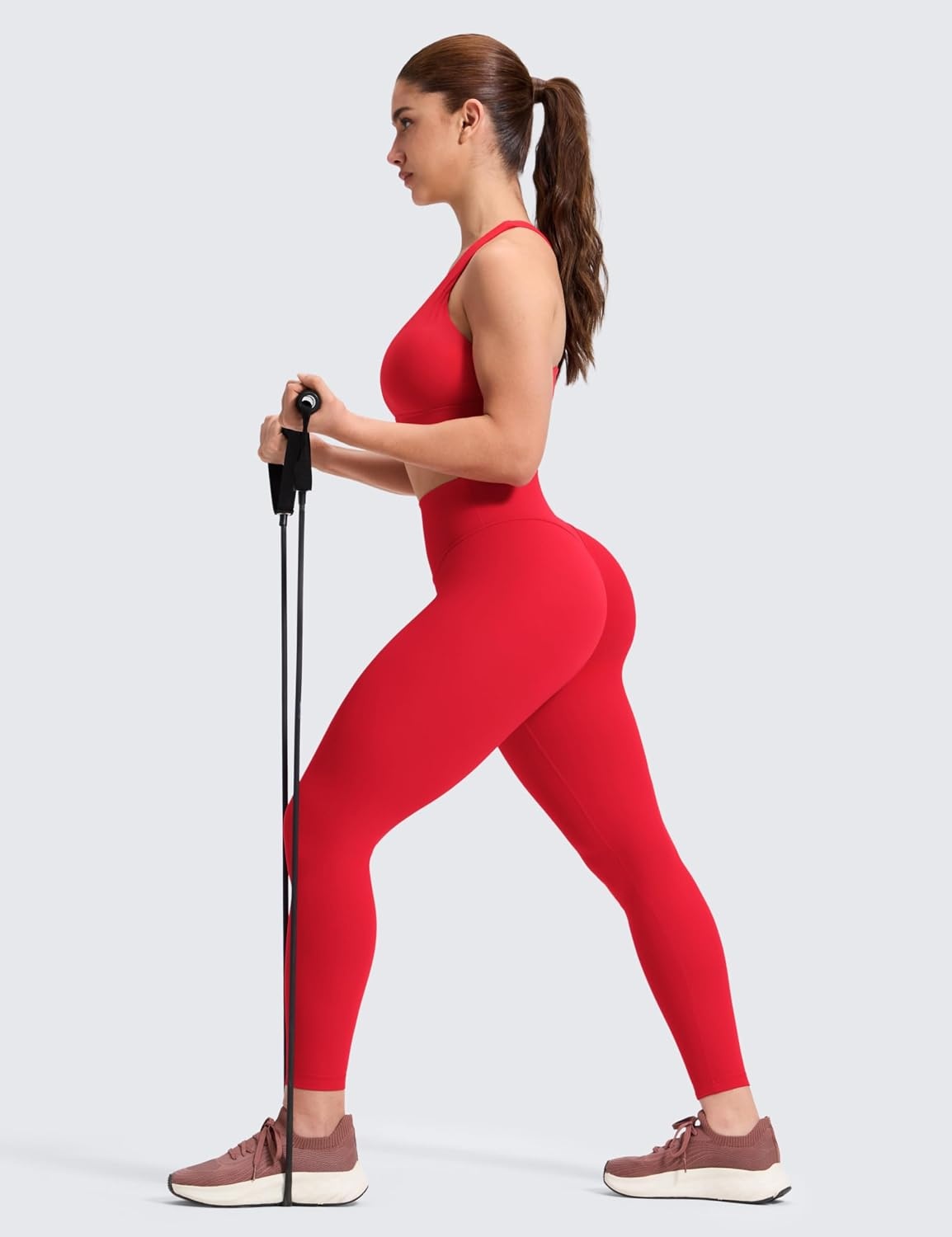image:imageCRZ YOGA Secretsculpt Minor No Front Seam Leggings 25 Softretch High Waisted Womens Yoga Pants Buttery Soft Booty LiftingAurora Red