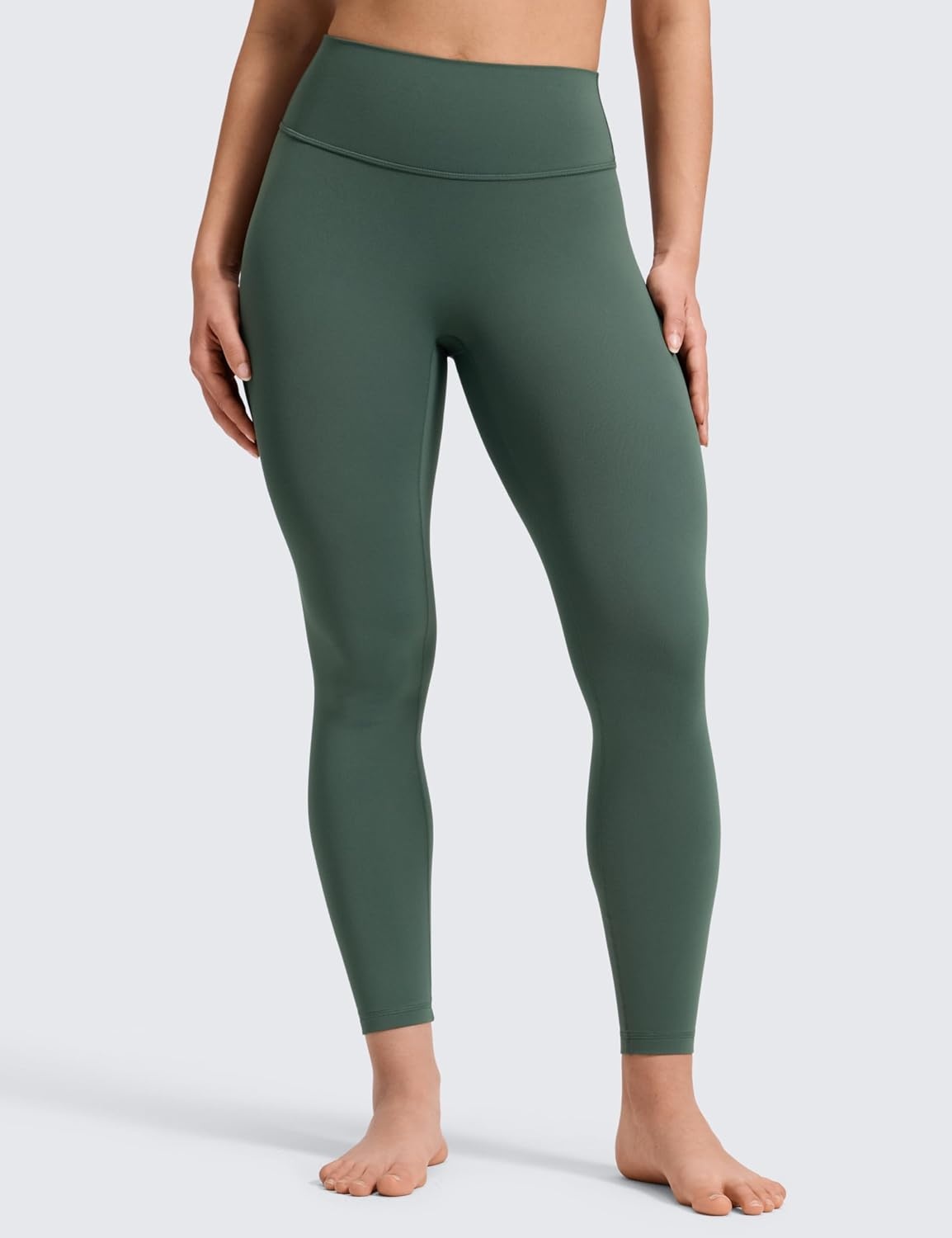 image:imageCRZ YOGA Secretsculpt Minor No Front Seam Leggings 25 Softretch High Waisted Womens Yoga Pants Buttery Soft Booty LiftingDark Forest Green