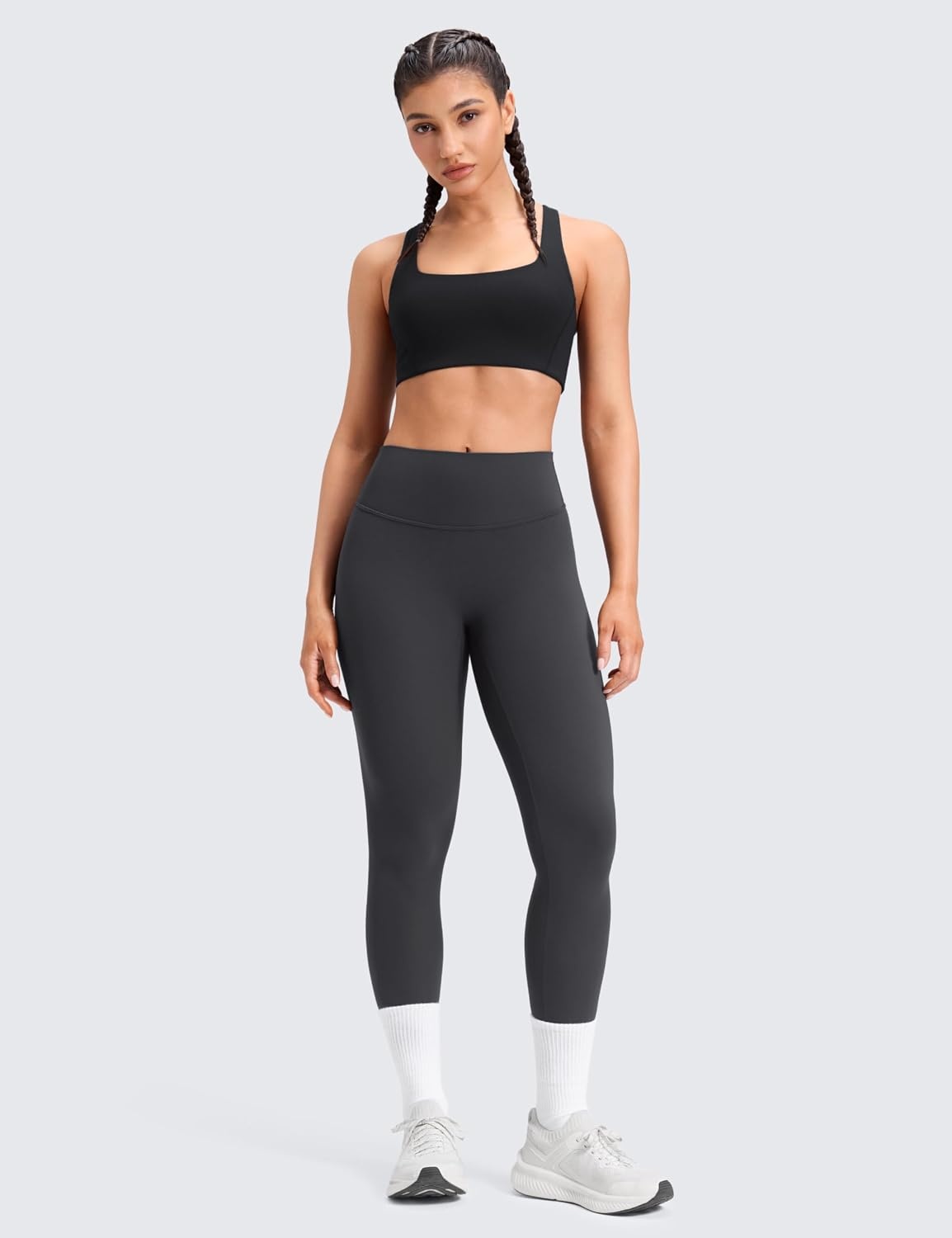 image:imageCRZ YOGA Secretsculpt Minor No Front Seam Leggings 25 Softretch High Waisted Womens Yoga Pants Buttery Soft Booty LiftingMysterious Grey