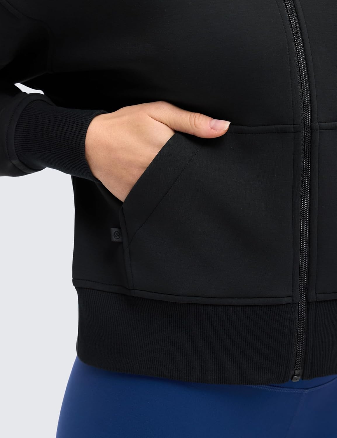 image:imageCRZ YOGA SoftAura Full Zip Hoodies for Women Workout Casual Zipper Hooded Sweat Shirts with PocketsBlack