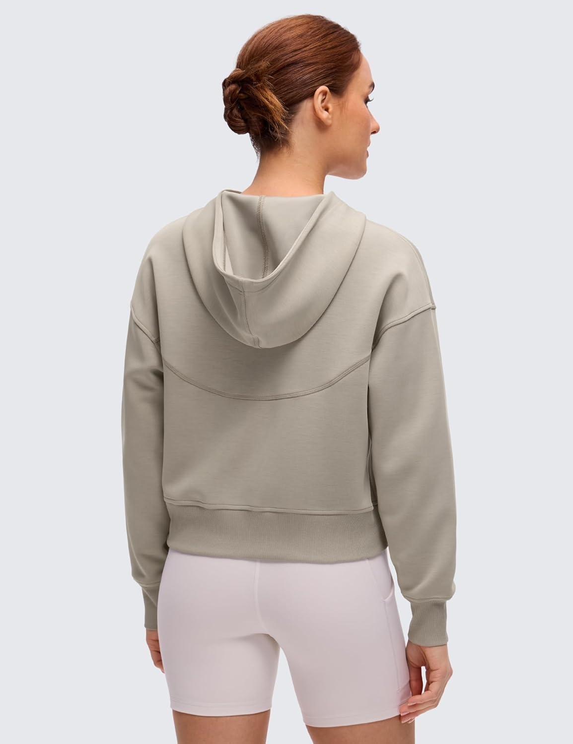 image:imageCRZ YOGA SoftAura Full Zip Hoodies for Women Workout Casual Zipper Hooded Sweat Shirts with PocketsStone