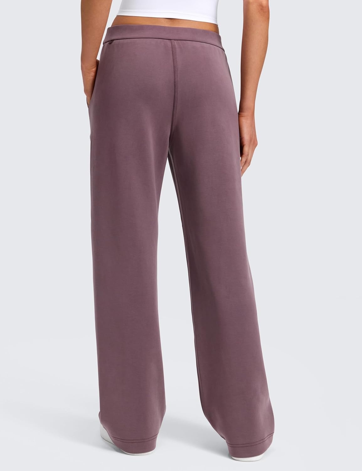 image:imageCRZ YOGA SoftAura Pintuck Straight Leg Sweatpants Women 30 Modal Casual Lounge Travel Pants with PocketsLight Ripe Plum