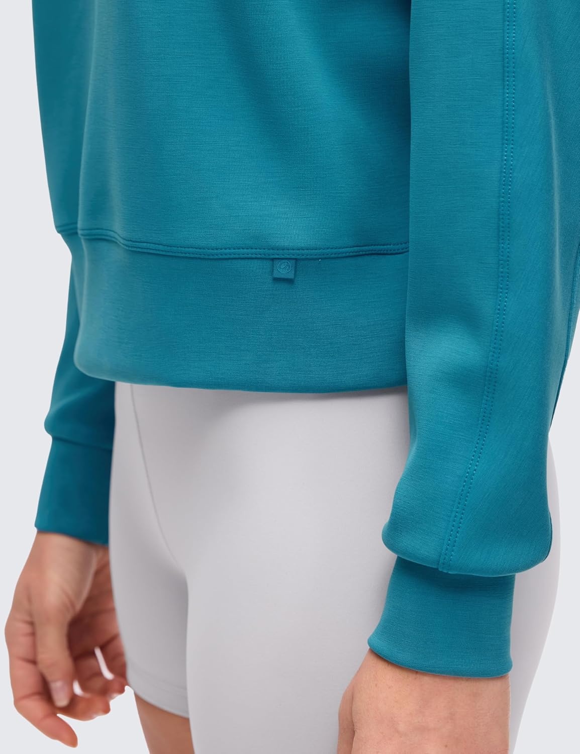 image:imageCRZ YOGA SoftAura Pullover Sweatshirt for Women Crewneck Workout Casual Basic Fall Sweat ShirtsHawaiian Blue