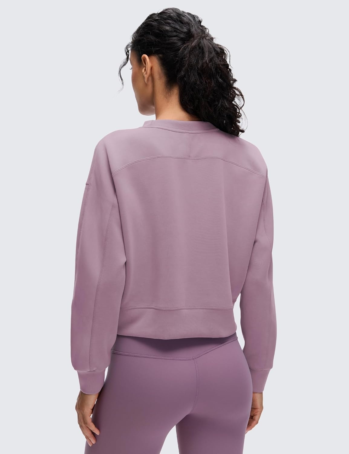 image:imageCRZ YOGA SoftAura Pullover Sweatshirt for Women Crewneck Workout Casual Basic Fall Sweat ShirtsLight Lavender