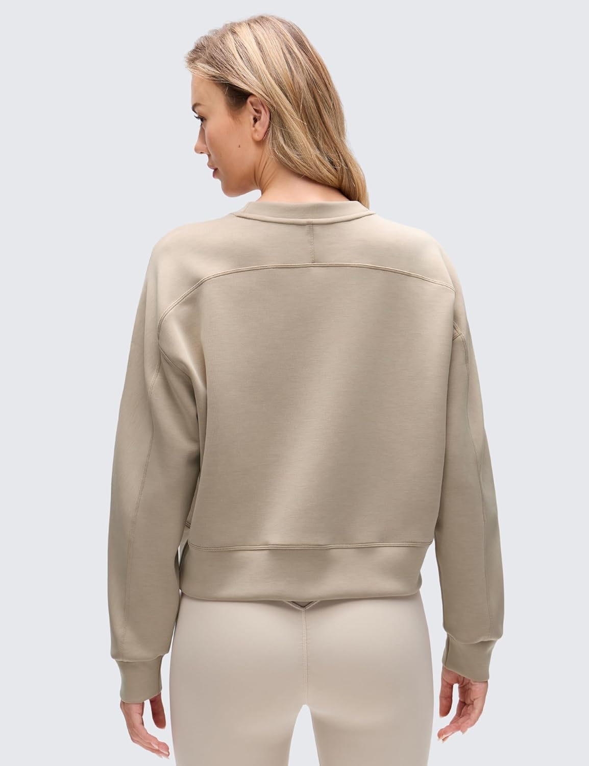 image:imageCRZ YOGA SoftAura Pullover Sweatshirt for Women Crewneck Workout Casual Basic Fall Sweat ShirtsOak