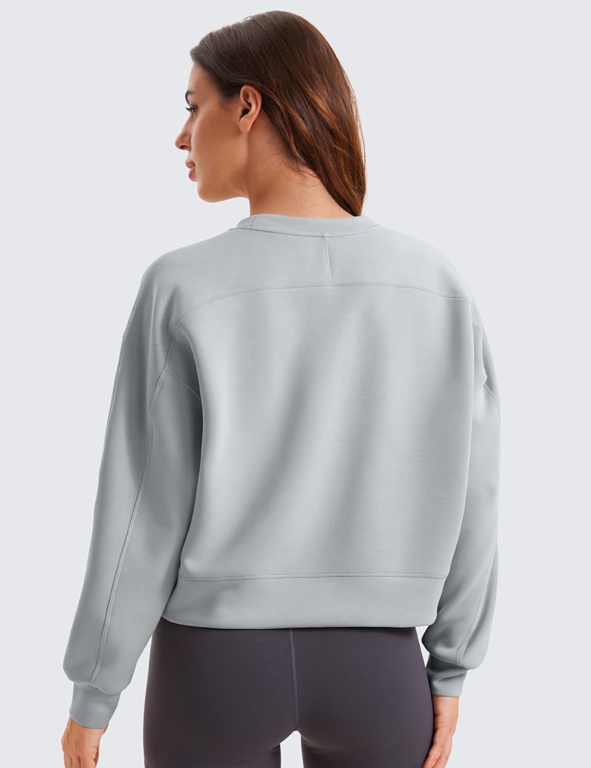 image:imageCRZ YOGA SoftAura Pullover Sweatshirt for Women Crewneck Workout Casual Basic Fall Sweat ShirtsRhino Grey