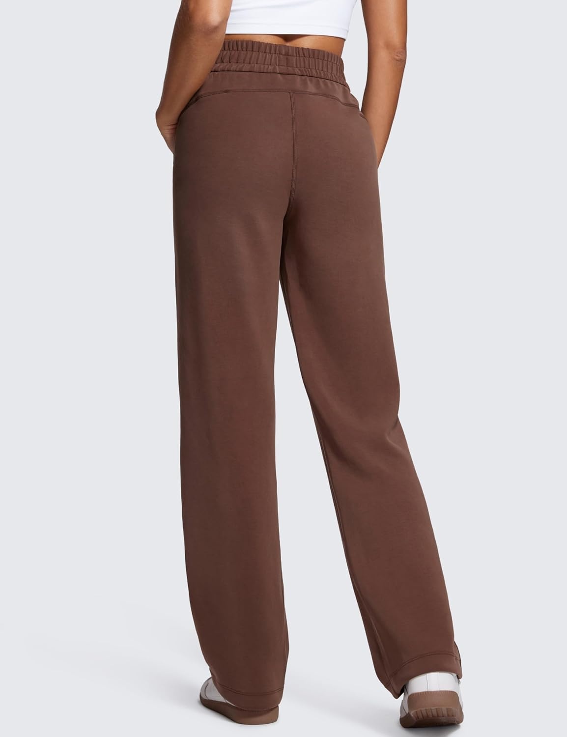 image:imageCRZ YOGA SoftAura Straight Leg Casual Sweatpants Women 283032 Modal Lounge Travel Pants with PocketsCoffee Brown