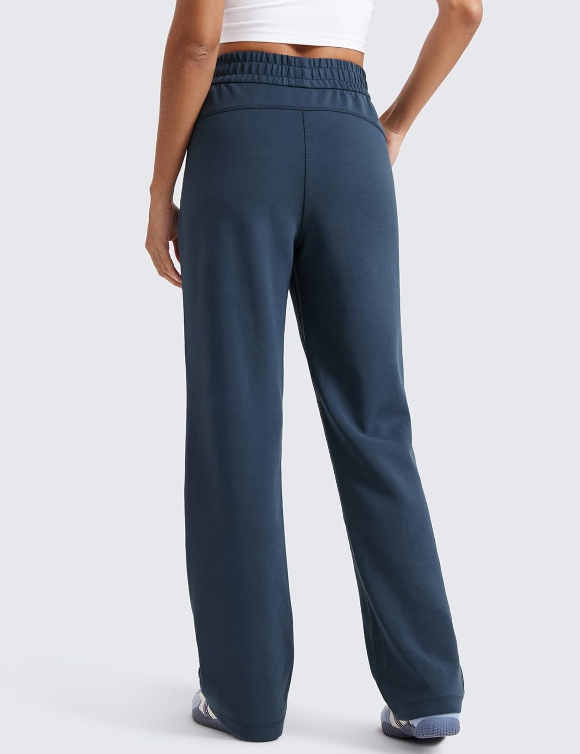 image:imageCRZ YOGA SoftAura Straight Leg Casual Sweatpants Women 283032 Modal Lounge Travel Pants with PocketsInk Blue