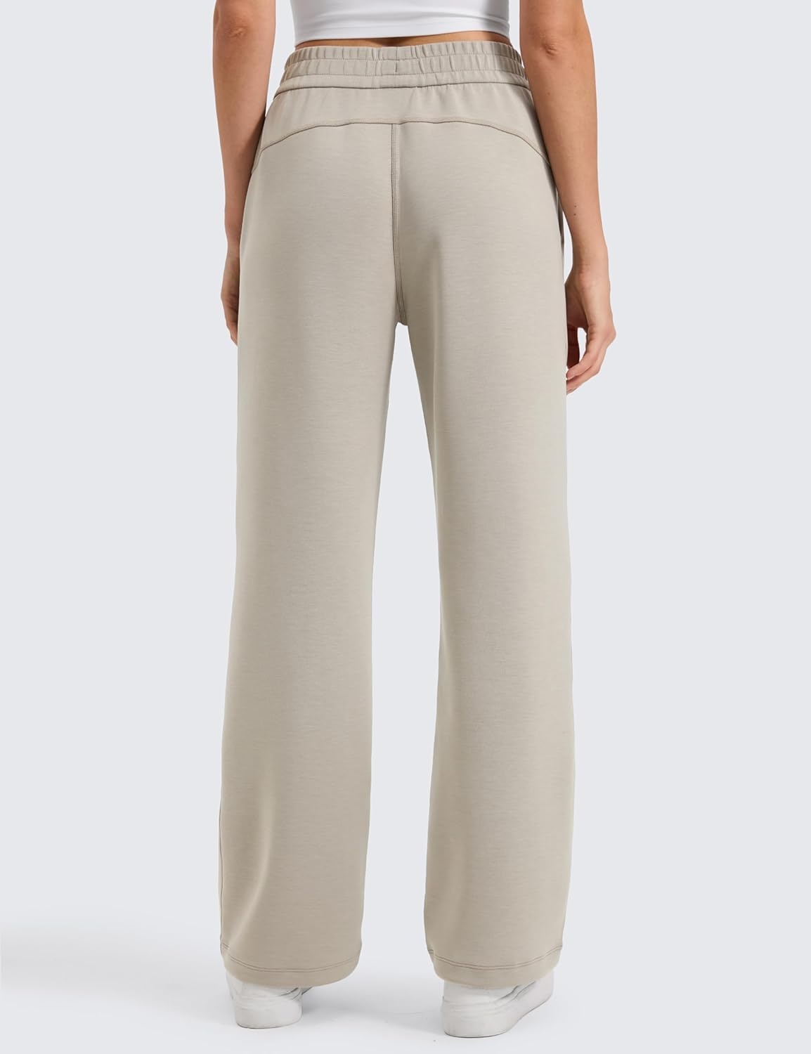 image:imageCRZ YOGA SoftAura Straight Leg Casual Sweatpants Women 283032 Modal Lounge Travel Pants with PocketsStone