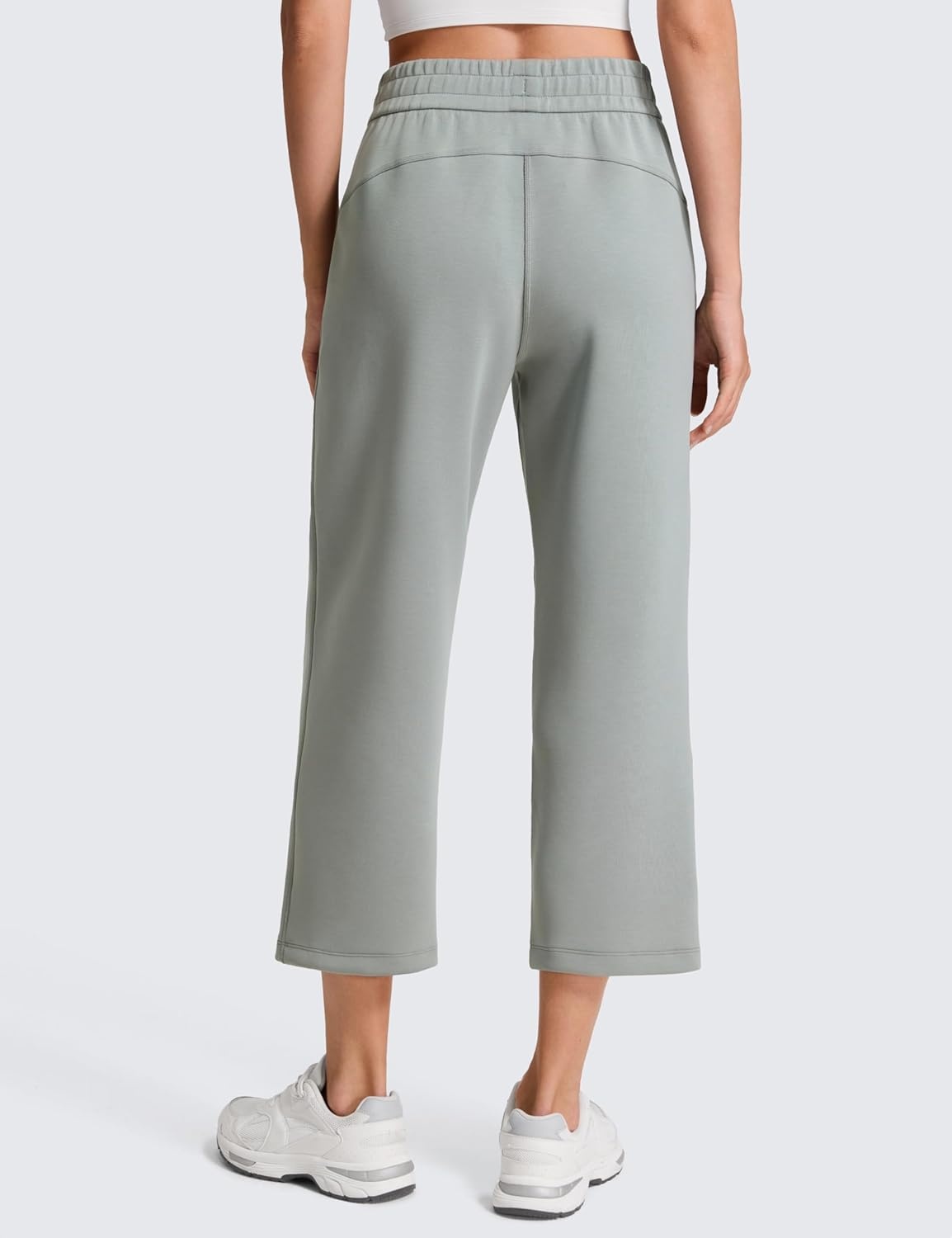 image:imageCRZ YOGA SoftAura Straight Leg Cropped Sweatpants Women 24 Modal Lounge Travel Casual Pants with PocketsSterling