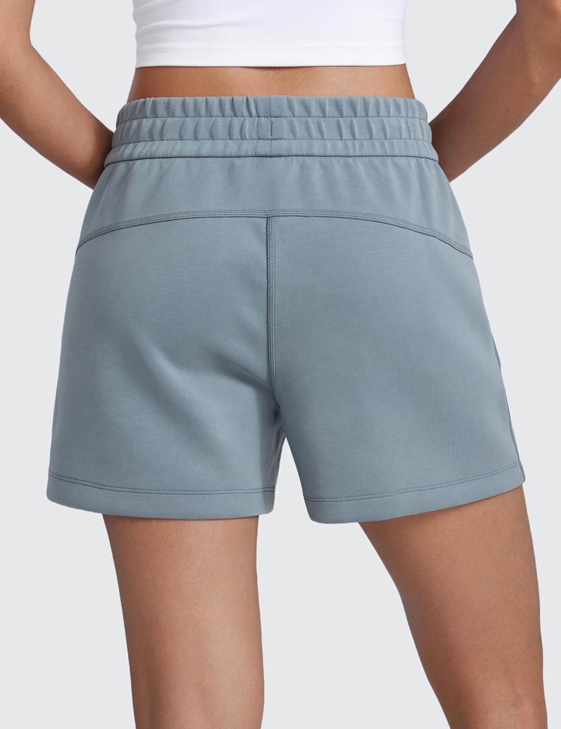 image:imageCRZ YOGA SoftAura Sweat Shorts for Women 4 High Waisted Modal for Casual Lounge Athletic with Pockets DrawstringBelgian Blue